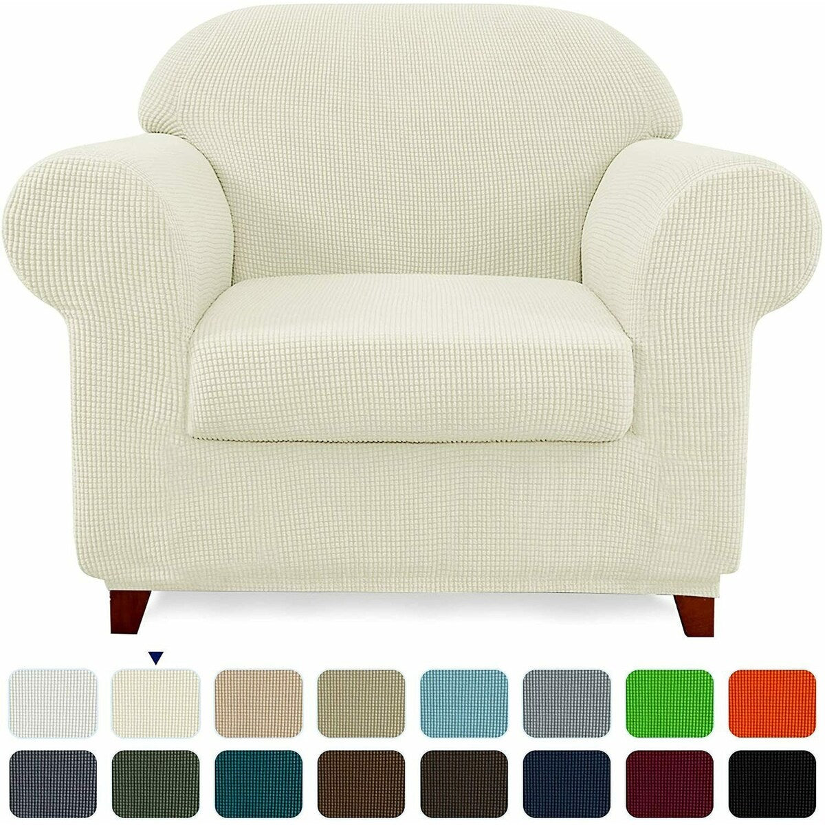 Subrtex 2 Piece Armchair Slipcover Stretch Spandex Furniture Protector