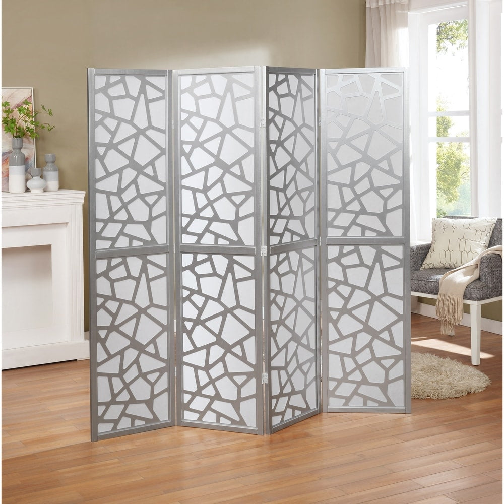 Roundhill Furniture Giyano 4-panel Screen Room Divider