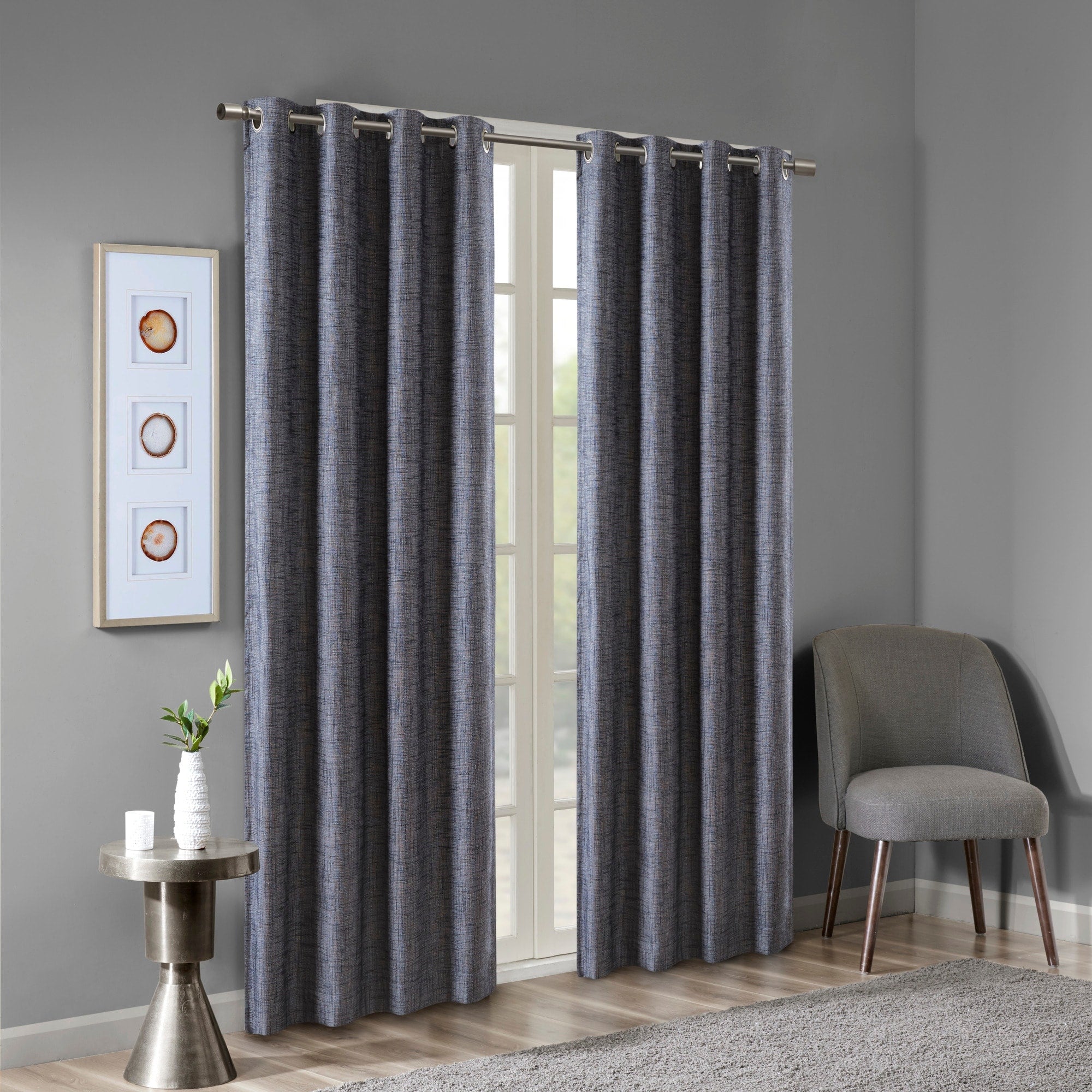 Arlie Printed Heathered Blackout Single Window Curtain Panel by SunSmart