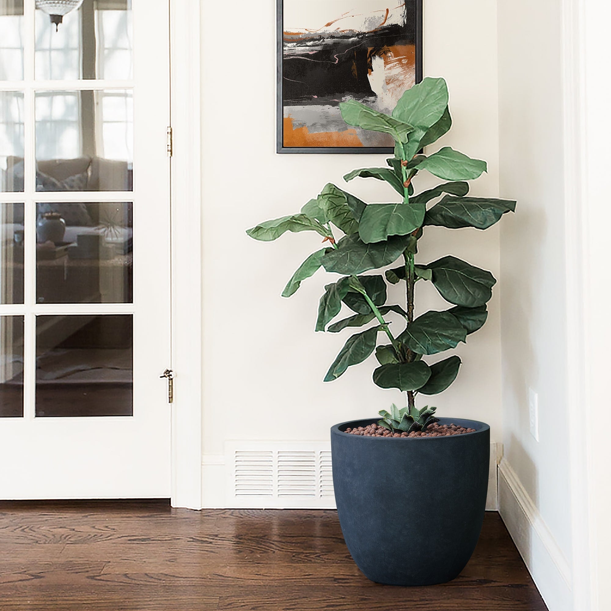 Tapered Round MgO Planter, Indoor and Outdoor