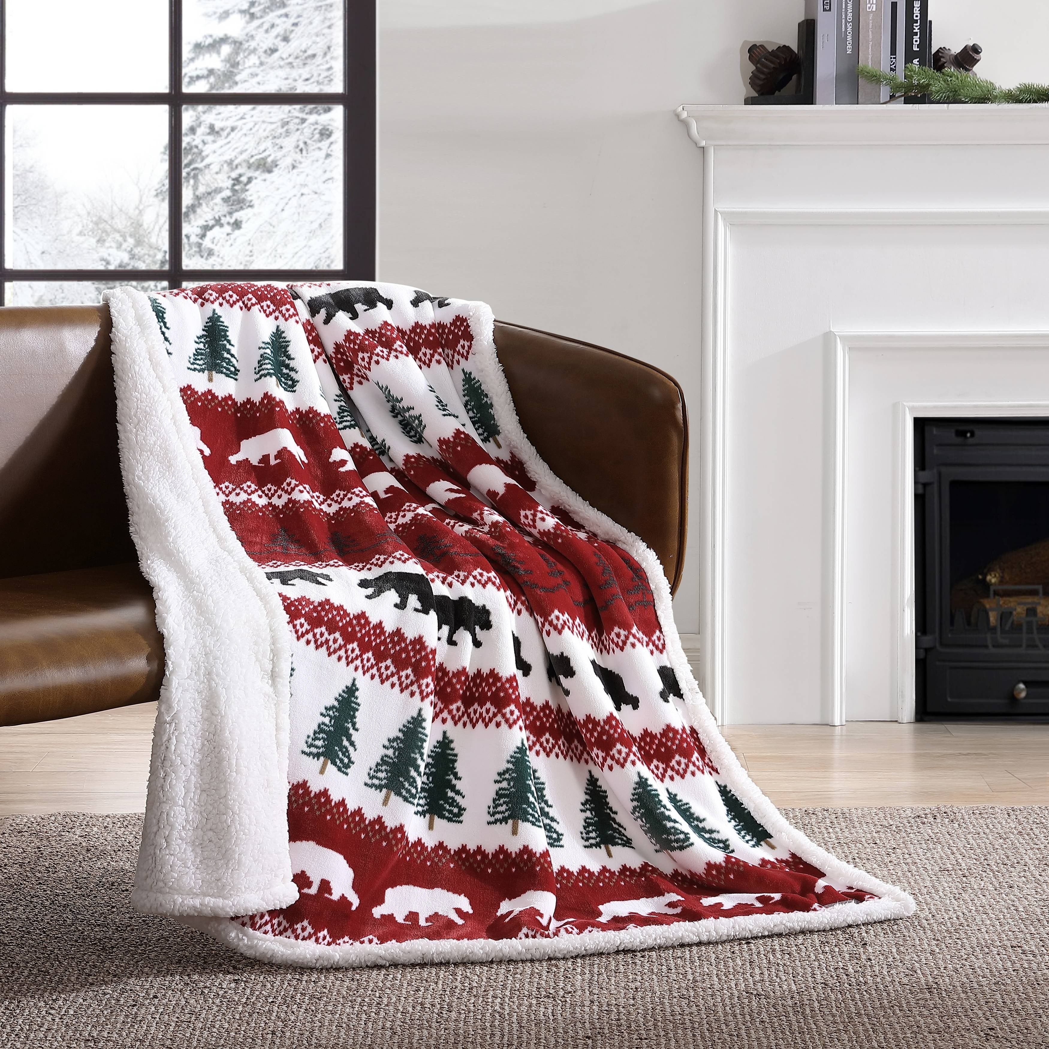 Eddie Bauer Ultra Plush Super Soft & Cozy- Reversible Throw Blankets