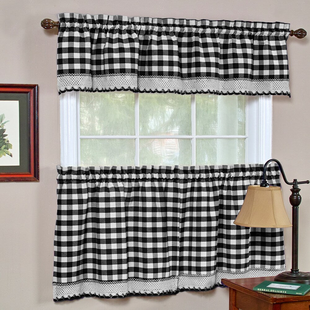 Achim Buffalo Checkered 2-piece Tier Curtain Set