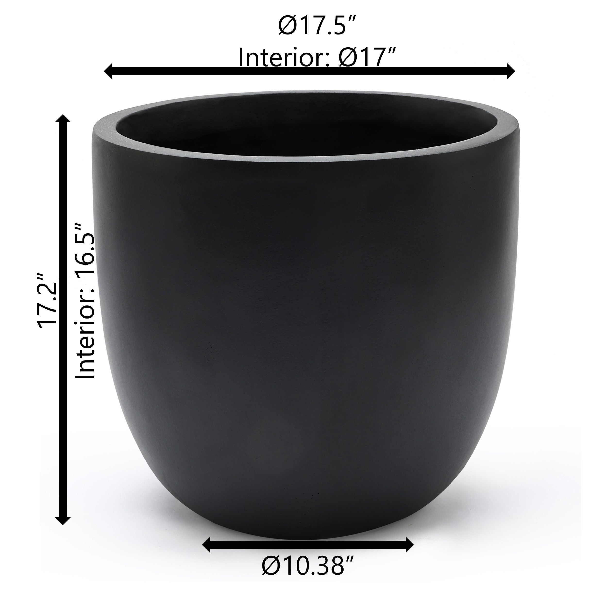 Tapered Round MgO Planter, Indoor and Outdoor