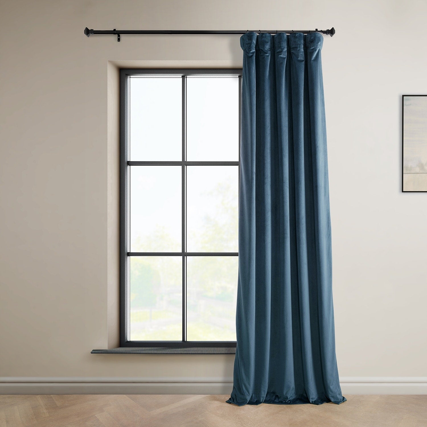 Exclusive Fabrics Heritage Plush Velvet Room Darkening Curtains (1 Panel) Luxury Velvet Curtains for Bedroom & Living Room.