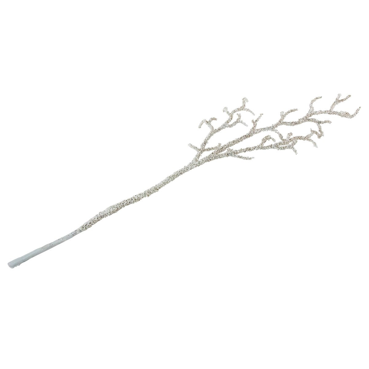 30 Glittered White Artificial Twig Christmas Spray