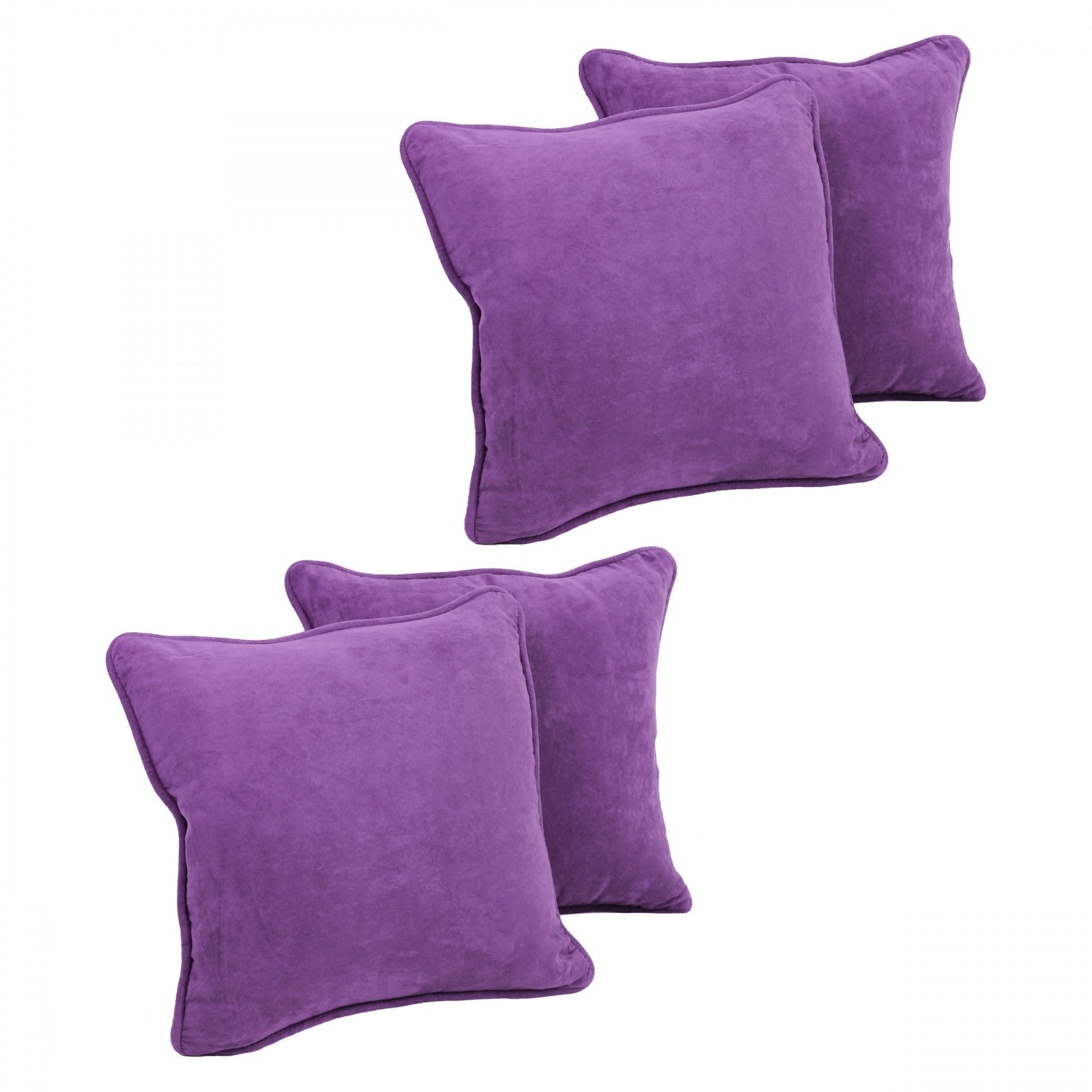 Blazing Needles 18-Inch Microsuede Throw Pillows (Set of 4)