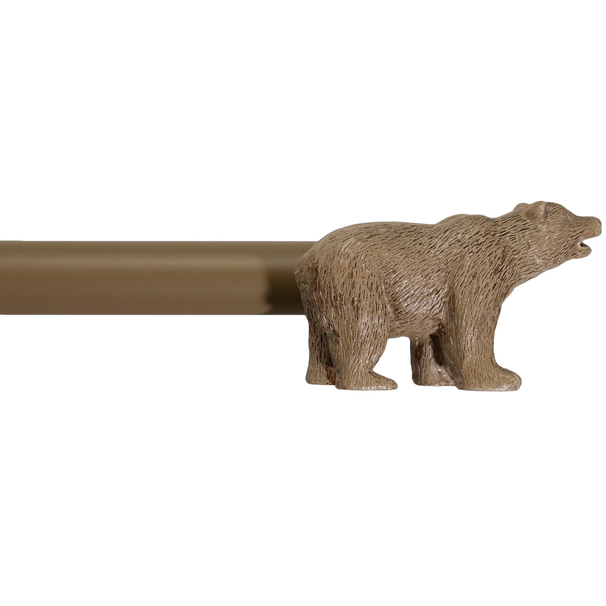 Farmhouse Bear 3/4 Curtain Rod Adjustable Designer Window Treatment Set