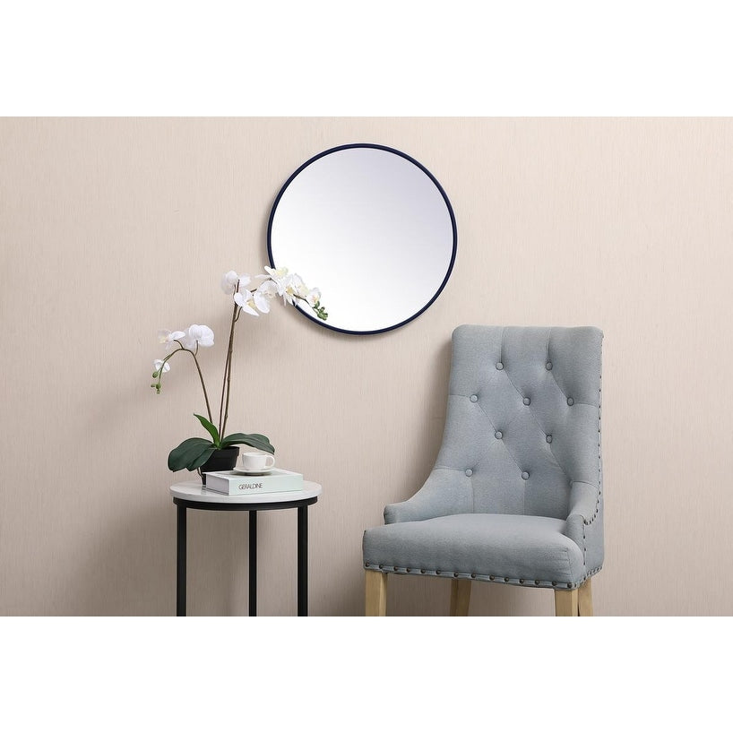 Carson Carrington Labbemala Metal Frame Round Mirror