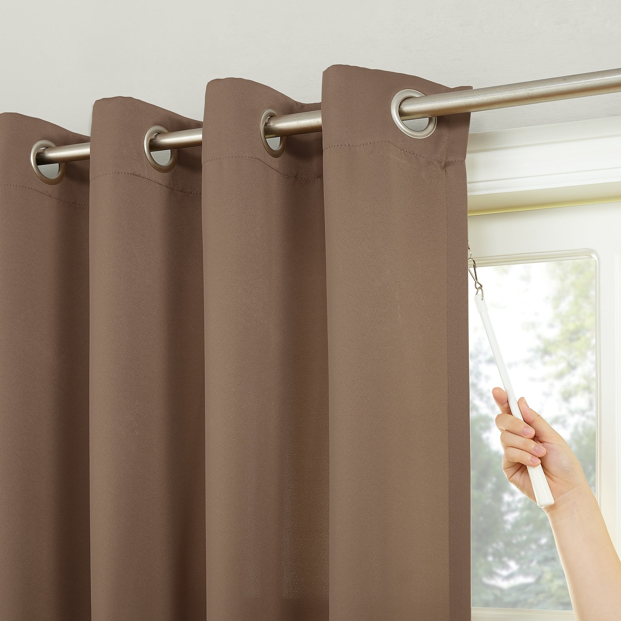 Sun Zero Hayden Patio Extra-Wide Blackout Grommet Sliding Patio Door Curtain Panel, Single Panel