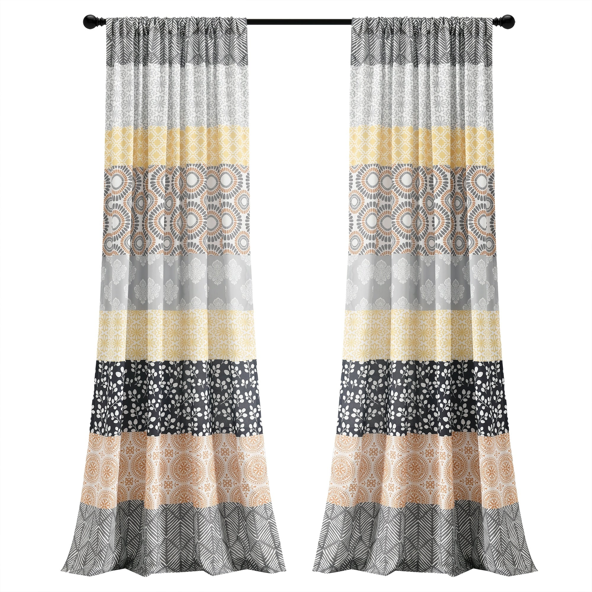 The Curated Nomad La Boheme Striped Window Curtain Panel Pair