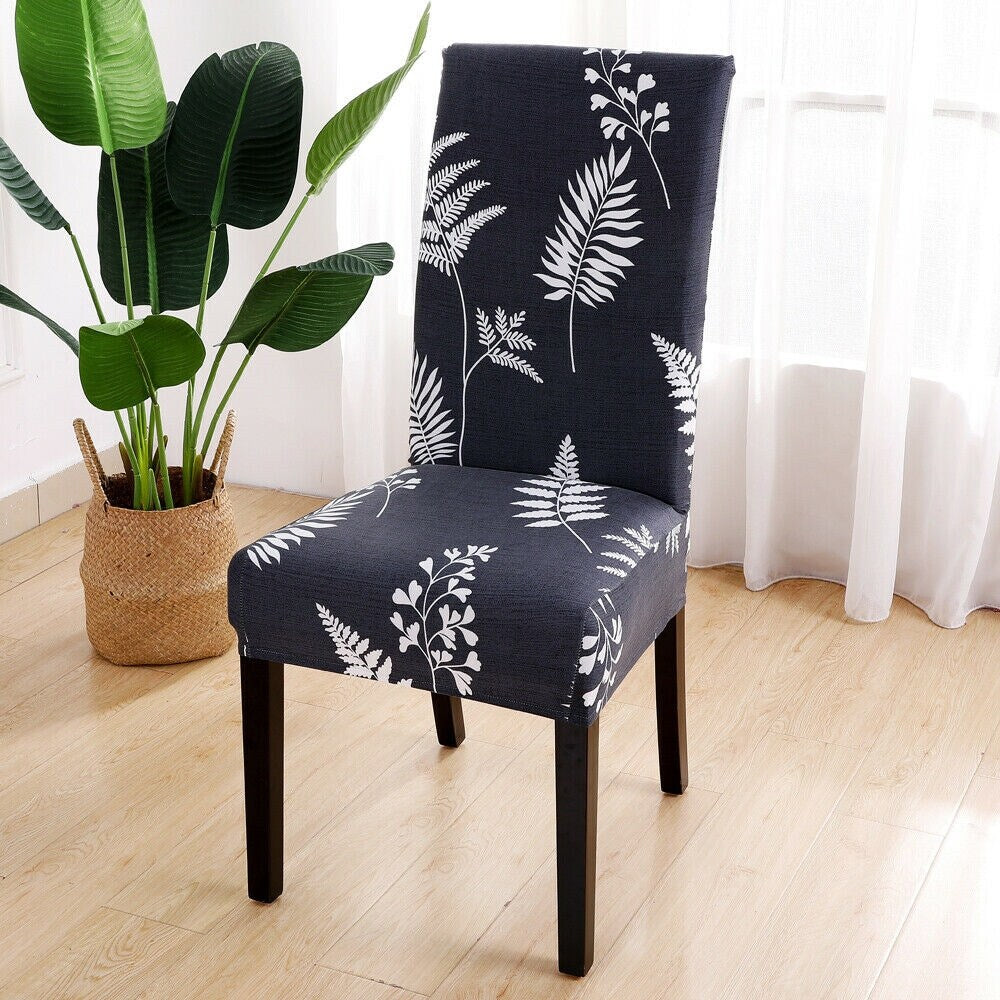 1-8 Pcs Floral Stretch Spandex Dining Chair Covers