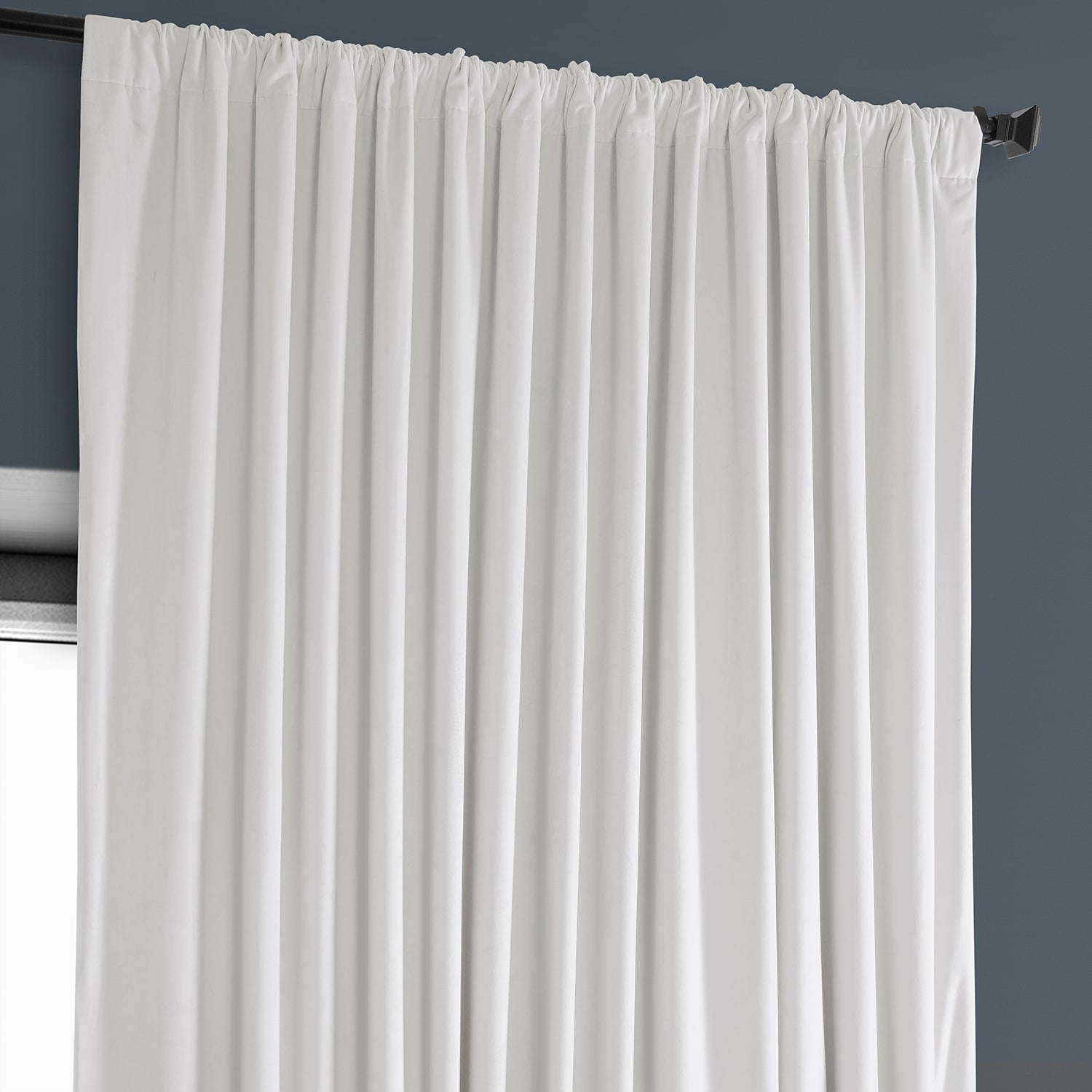 Exclusive Fabrics Extra Wide Heritage Plush Velvet Room Darkening Curtain (1 Panel)