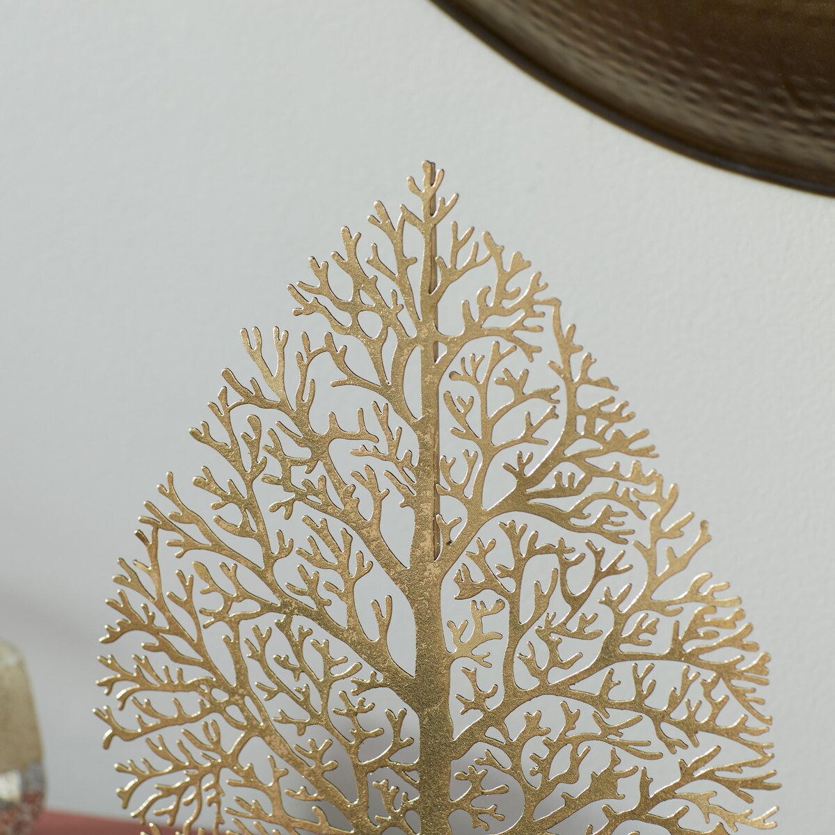 Metal Tree Decorative Sculpture - Gold - Roche River Decor