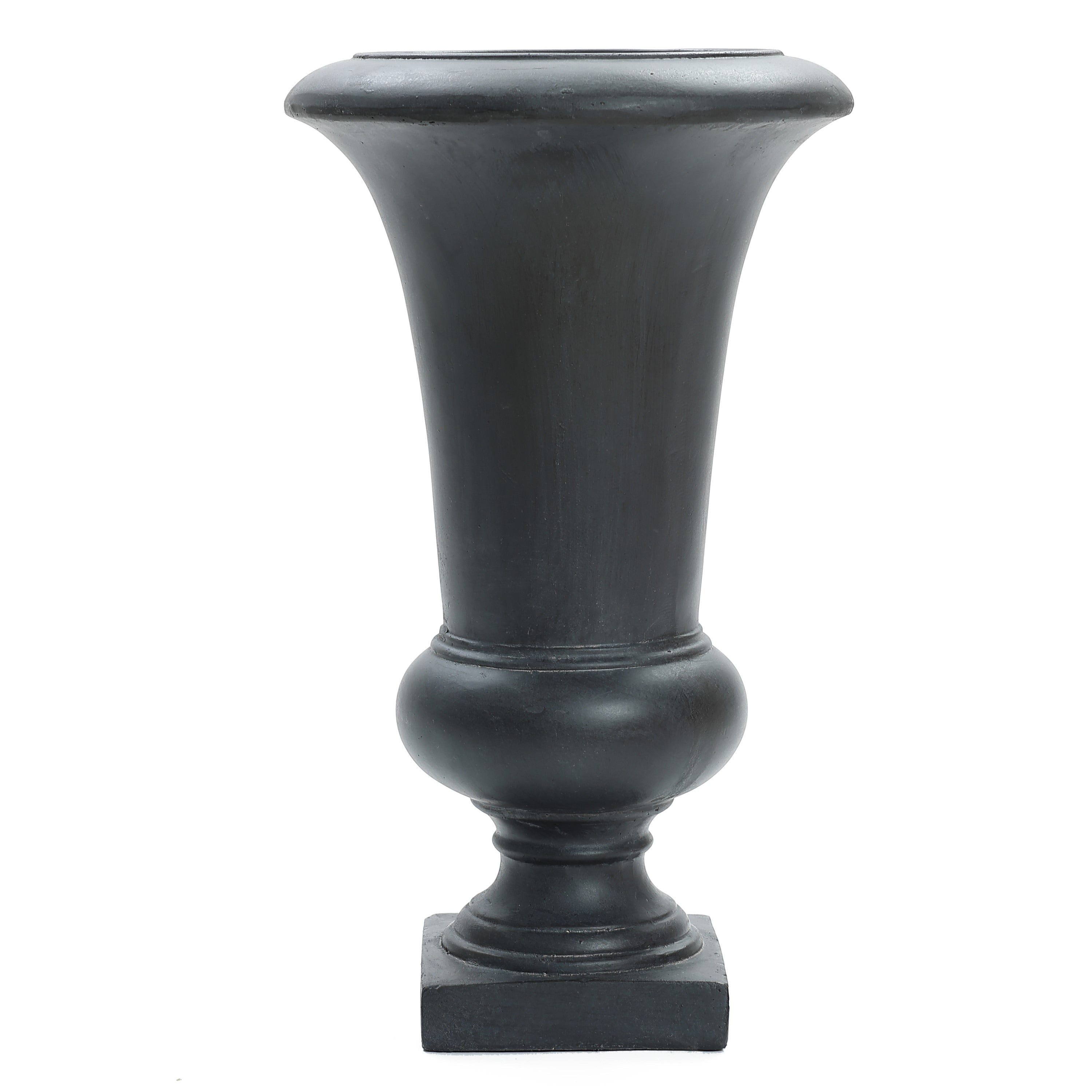 22.75 H Handmade Fiber Stone Tall Urn Planter Pot