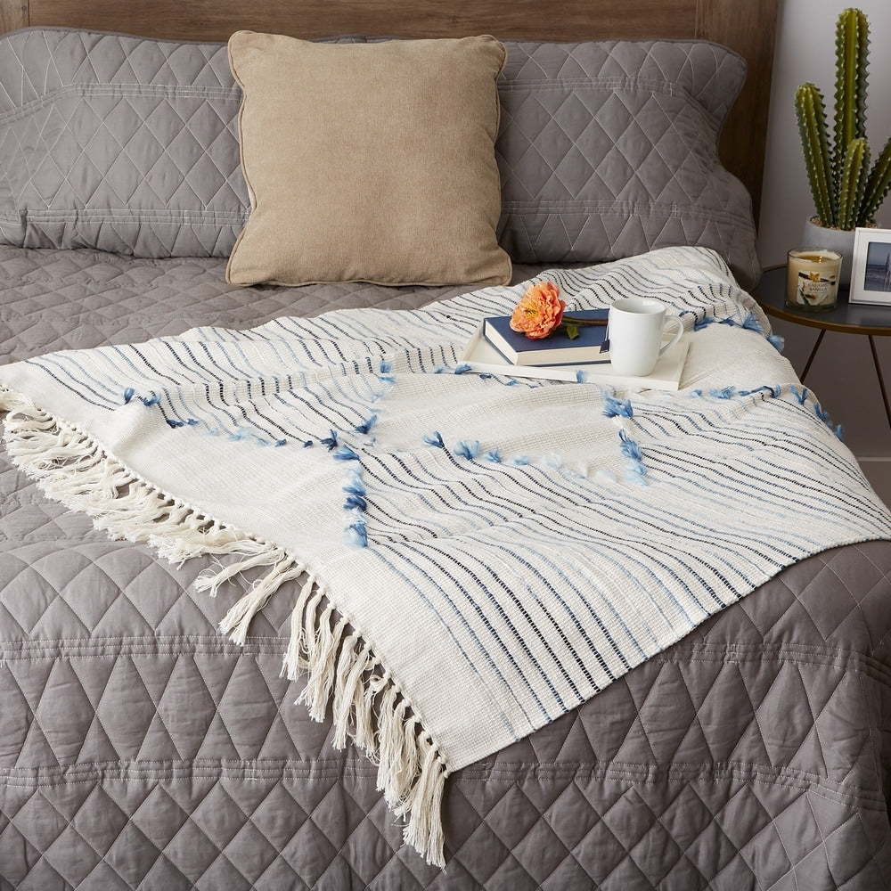 Porch & Den Crestridge Woven Cotton Throw