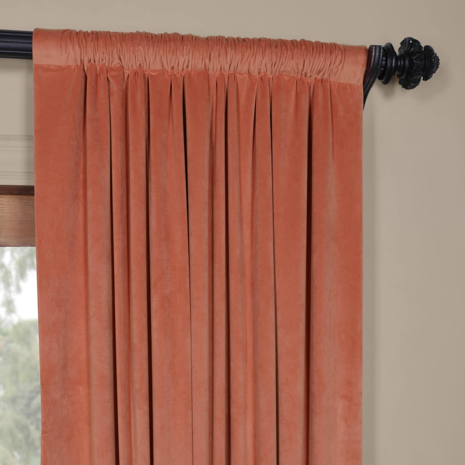 Exclusive Fabrics Signature Velvet Blackout Curtains (1 Panel) - Luxurious Single Drapery for Enhanced Light Blockage