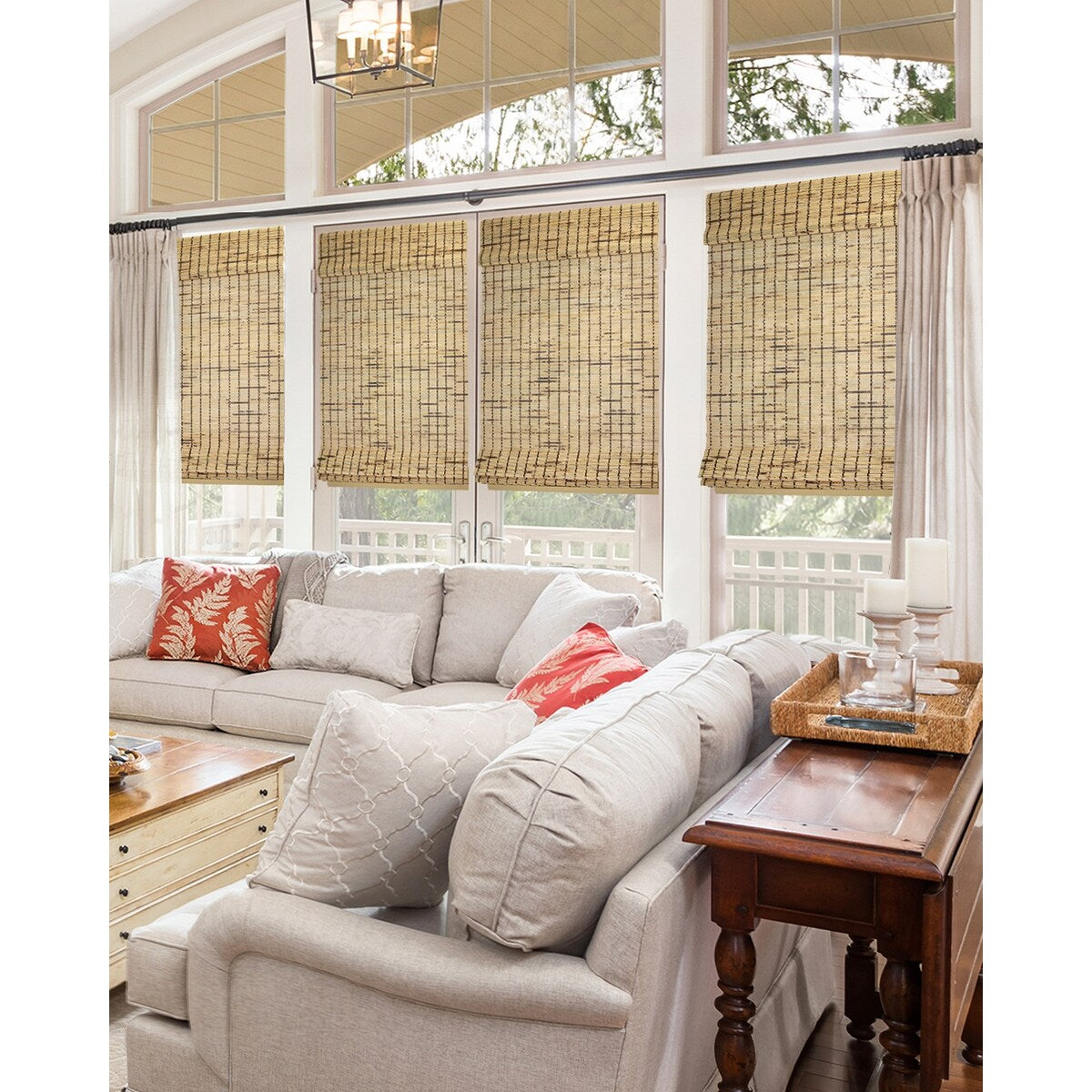 Chicology Cordless Bamboo Light-filtering Roman Shades