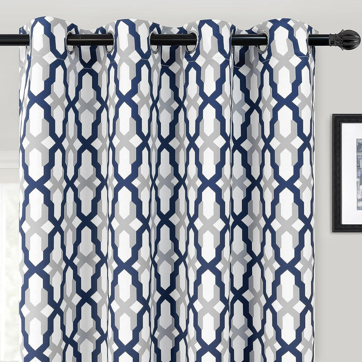 DriftAway Mason/Geo Thermal Insulated Blackout Grommet Window Curtain Panel