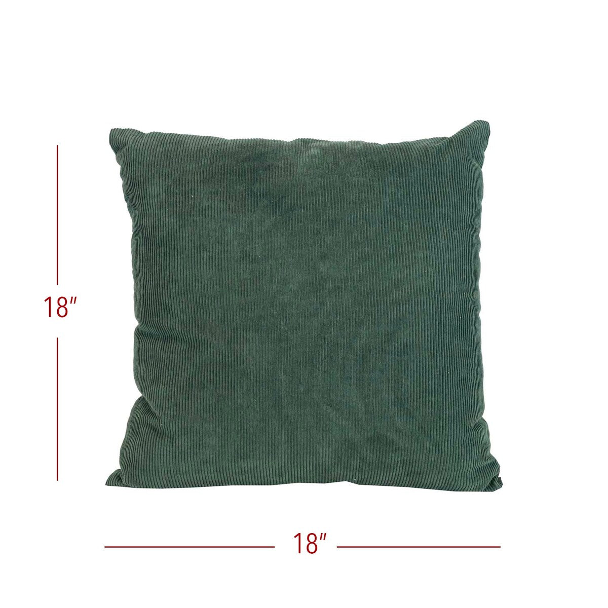 Foreside Home & Garden 18x18 Corduroy Velvet Filled Throw Pillow