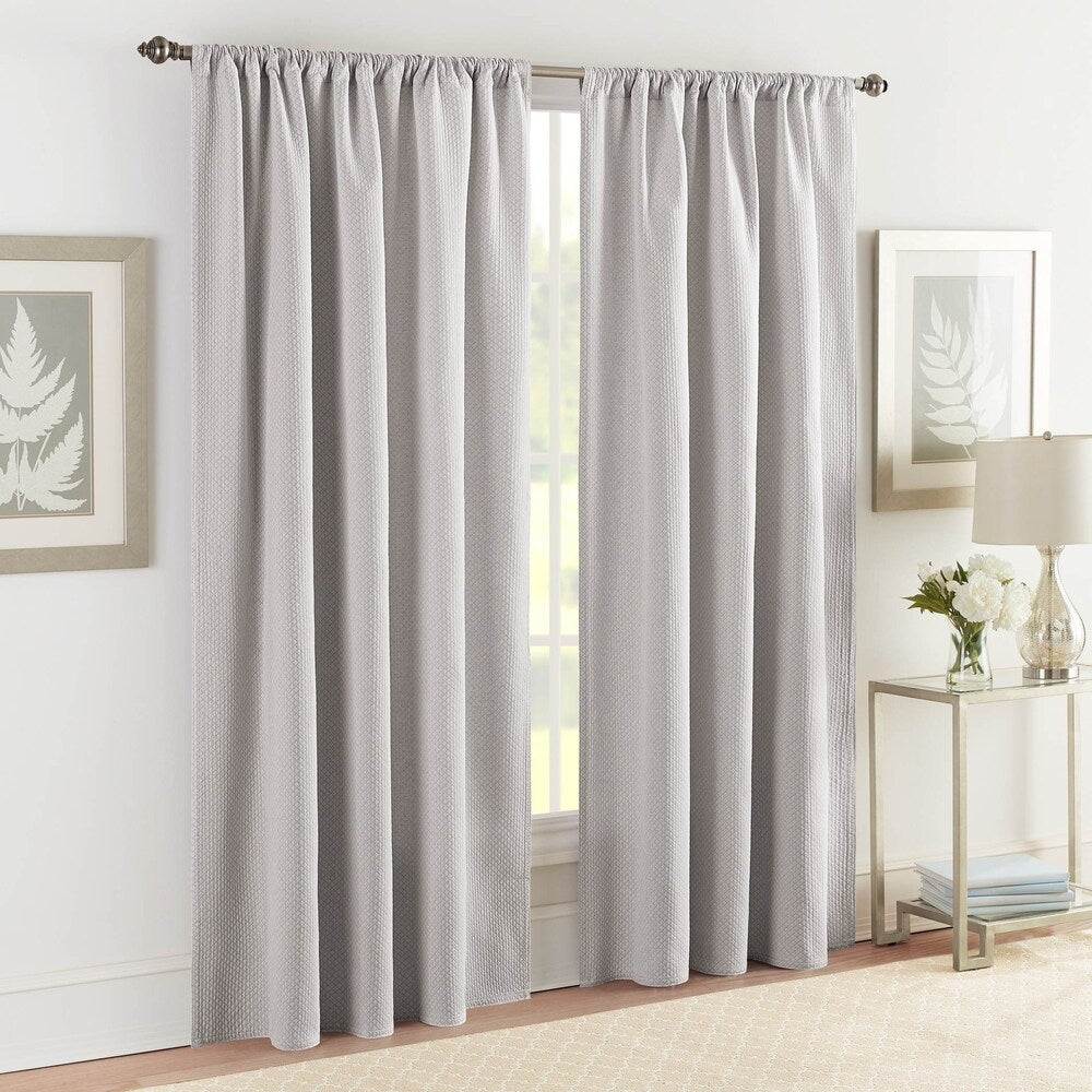 Realeza Sunset European Matelasse Curtain Panel Pair