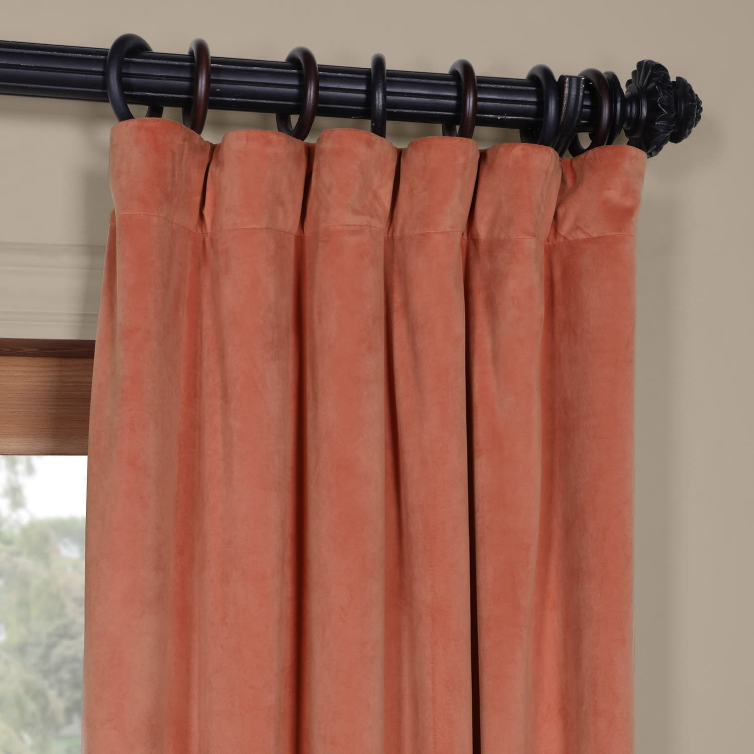 Exclusive Fabrics Signature Velvet Blackout Curtains (1 Panel) - Luxurious Single Drapery for Enhanced Light Blockage