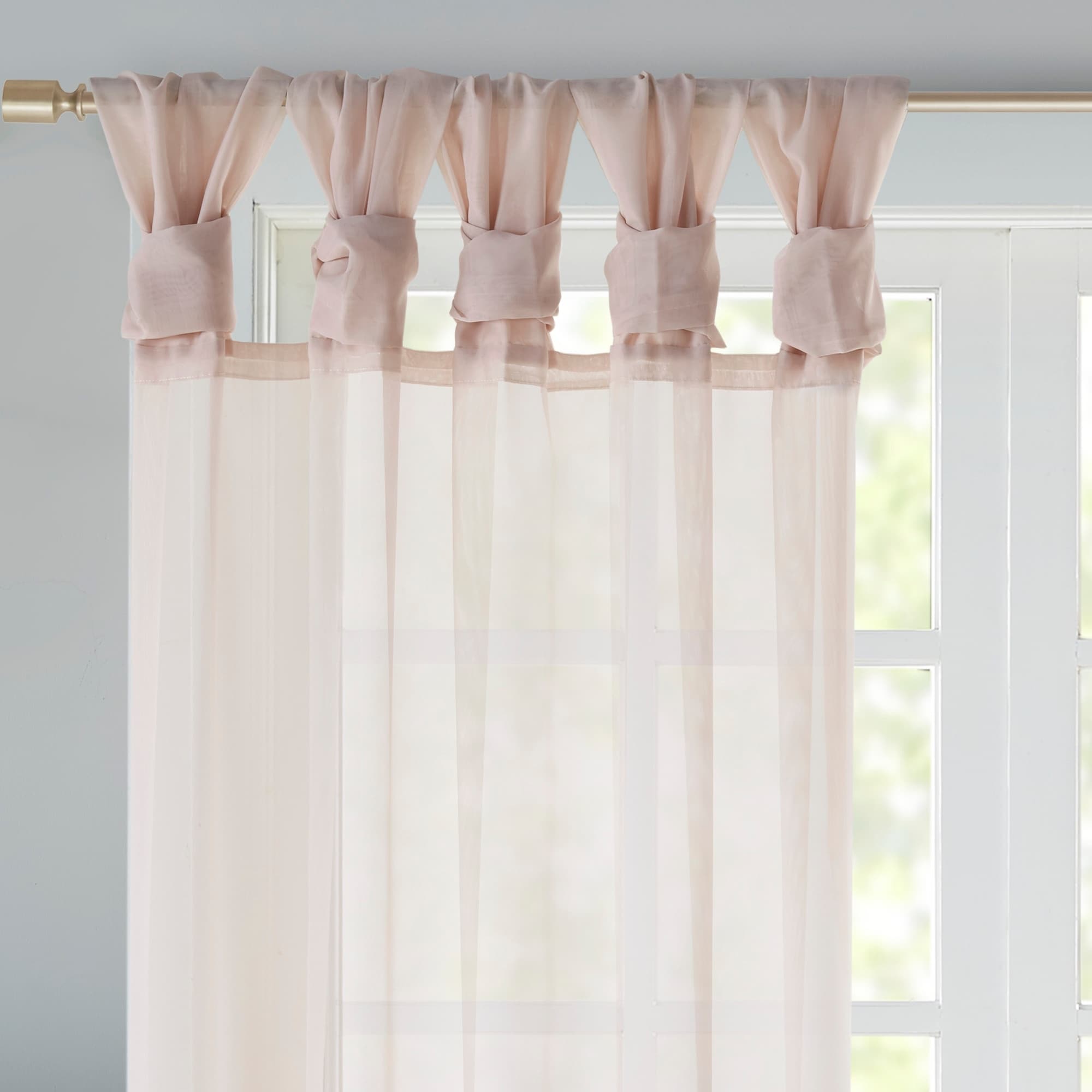 Madison Park Elowen Twisted Tab Voile Sheer Window Curtain Pair