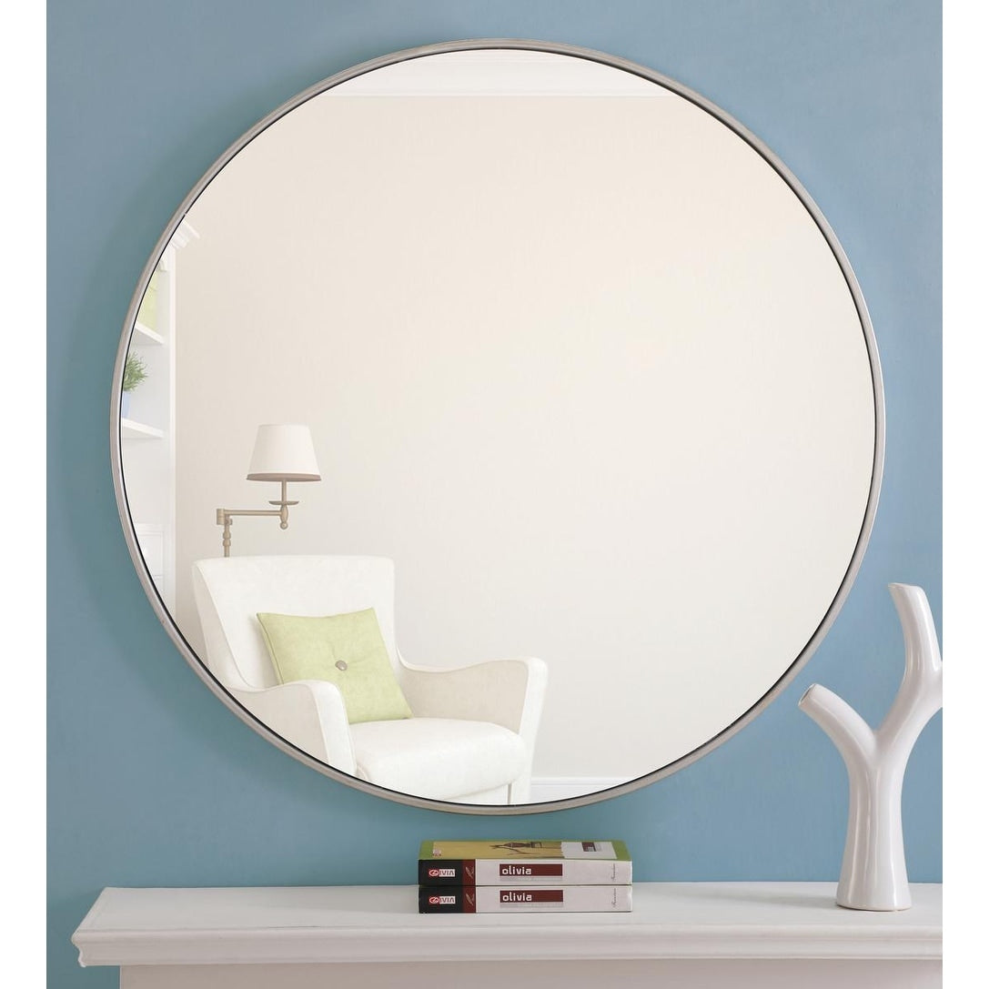 Carson Carrington Labbemala Metal Frame Round Mirror