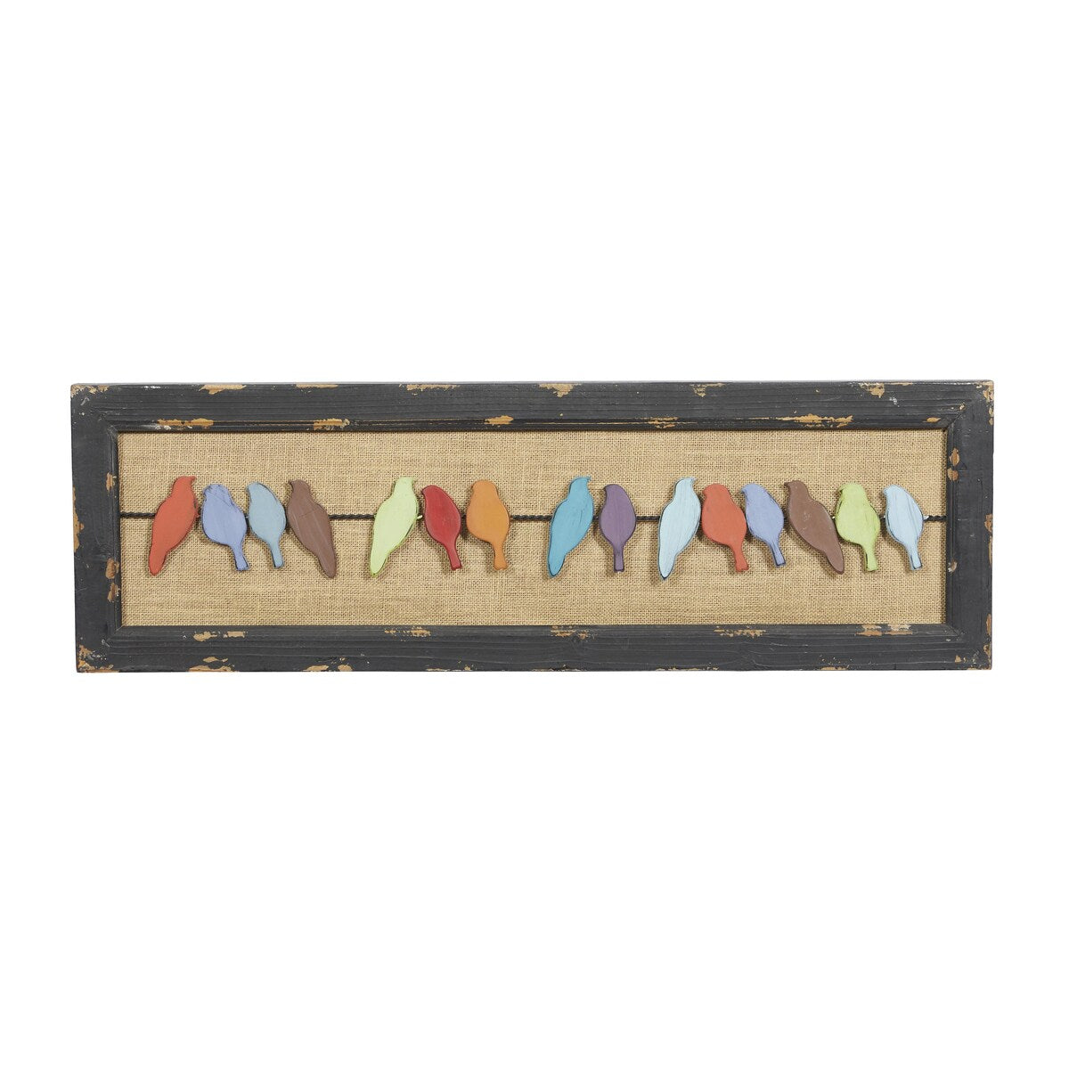 Wooden Bird Home Wall Decor - Multi Colored - Roche River Decor