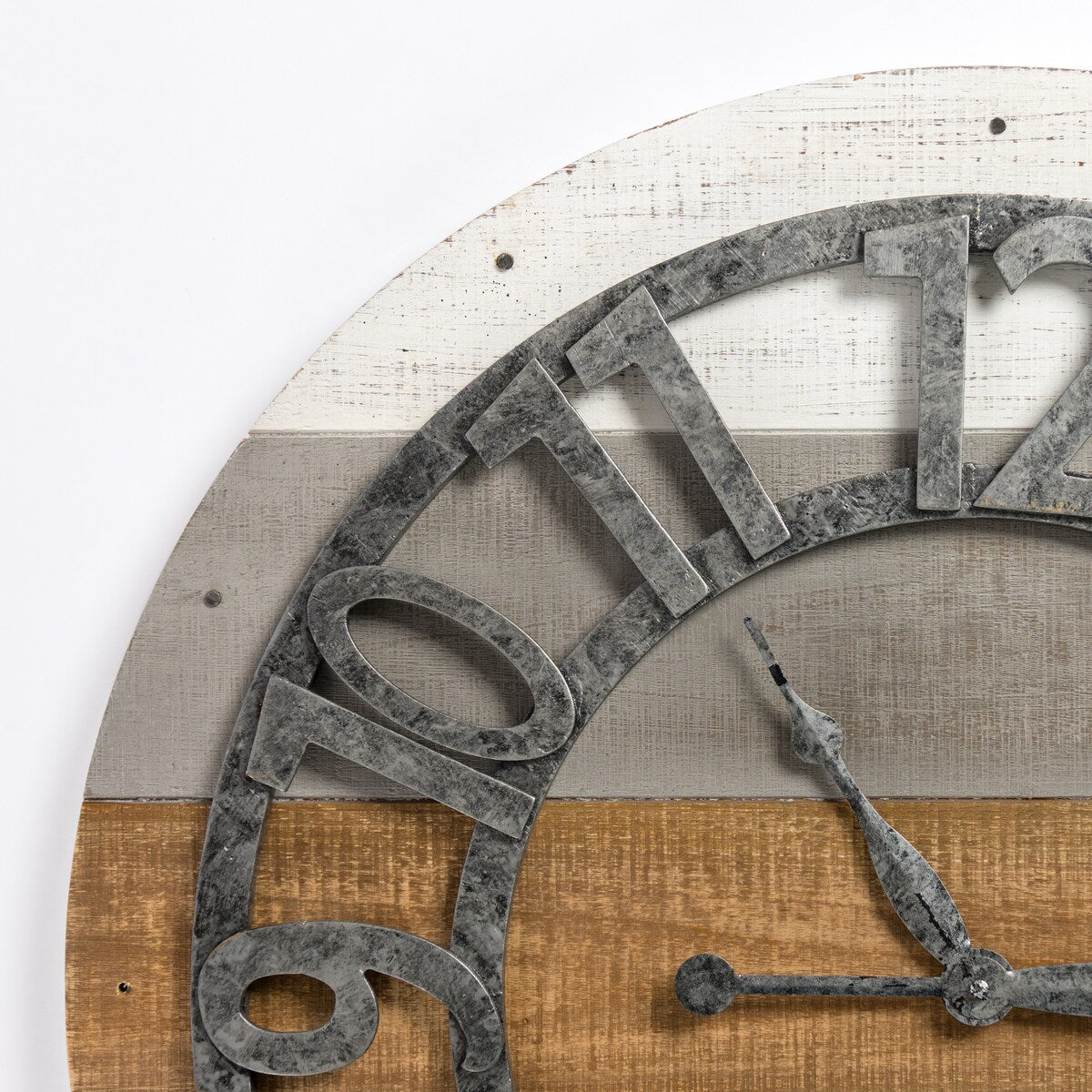 Shabby Wood Plank Wall Clock