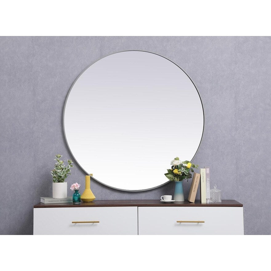 Carson Carrington Labbemala Metal Frame Round Mirror