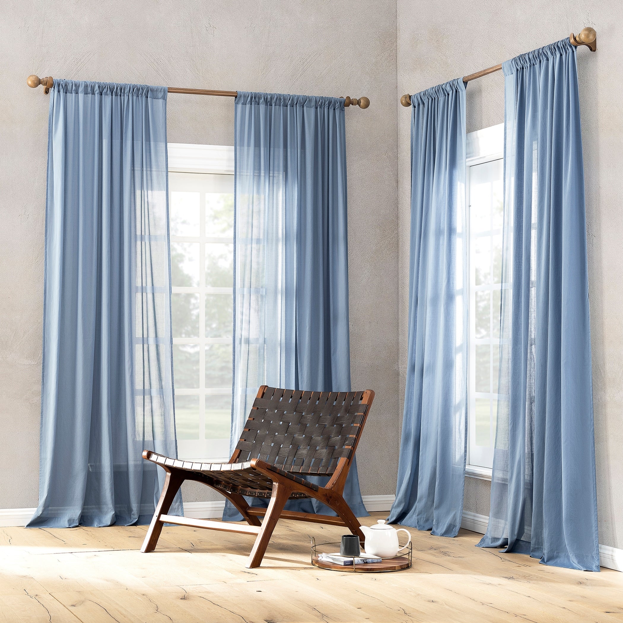 Archaeo Cotton Sheer Curtain, Single Panel