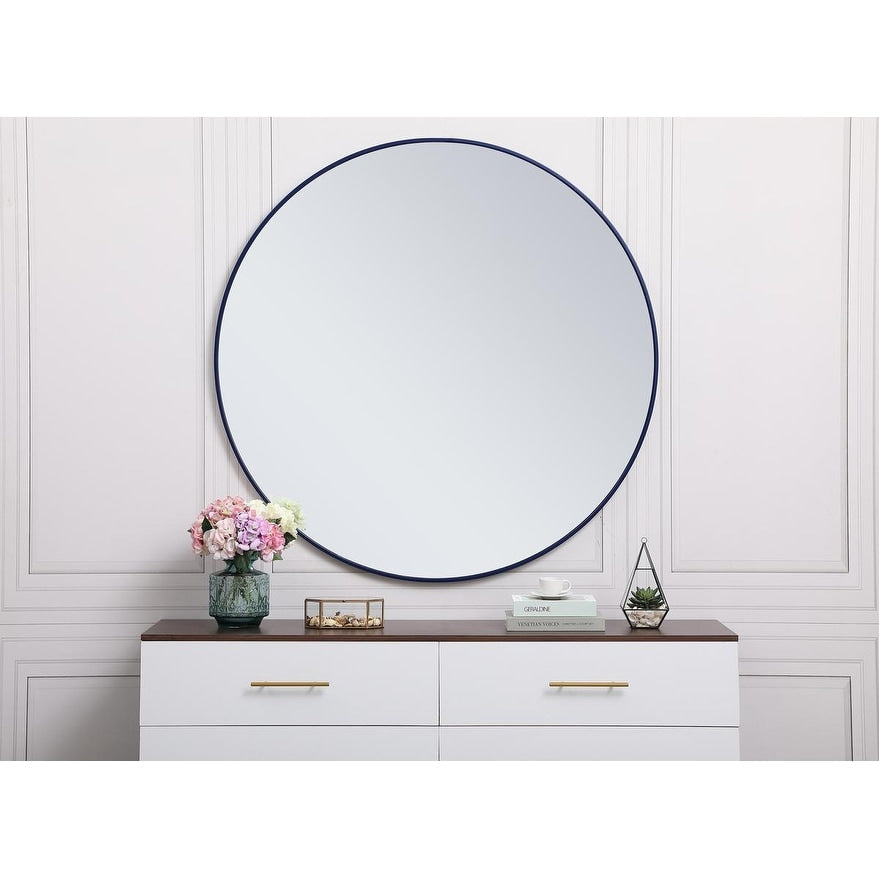 Carson Carrington Labbemala Metal Frame Round Mirror