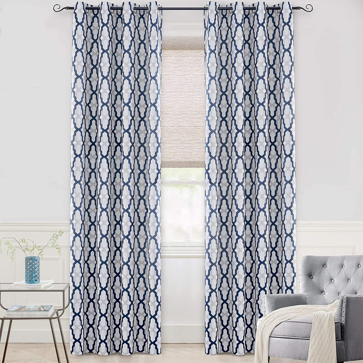 DriftAway Mason/Geo Thermal Insulated Blackout Grommet Window Curtain Panel