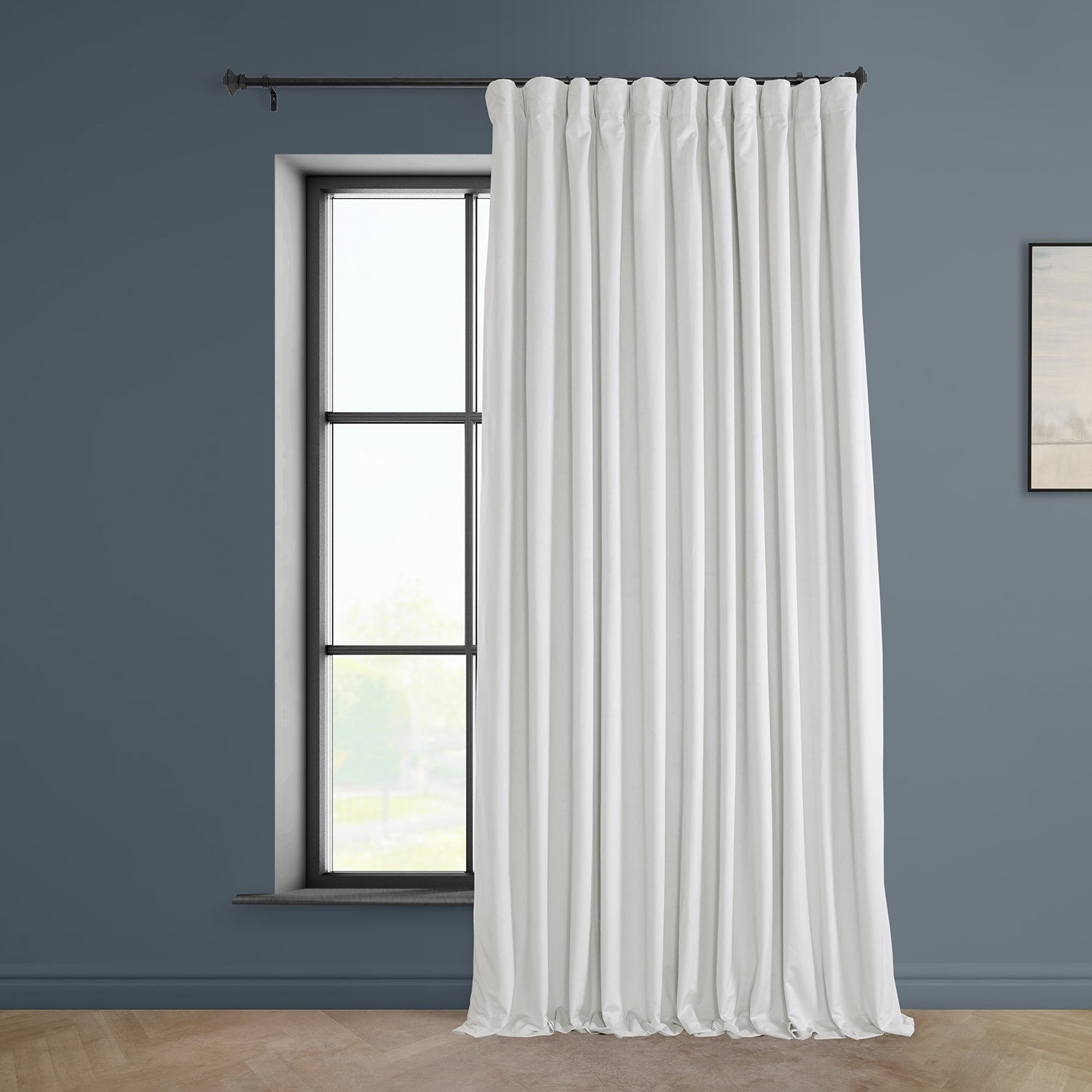 Exclusive Fabrics Extra Wide Heritage Plush Velvet Room Darkening Curtain (1 Panel)