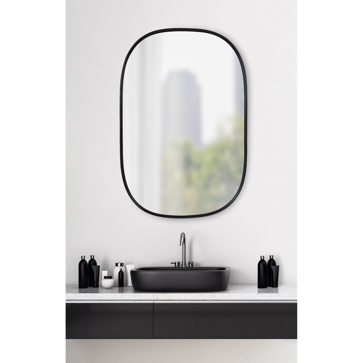 Kate and Laurel Caskill Capsule Framed Wall Mirror