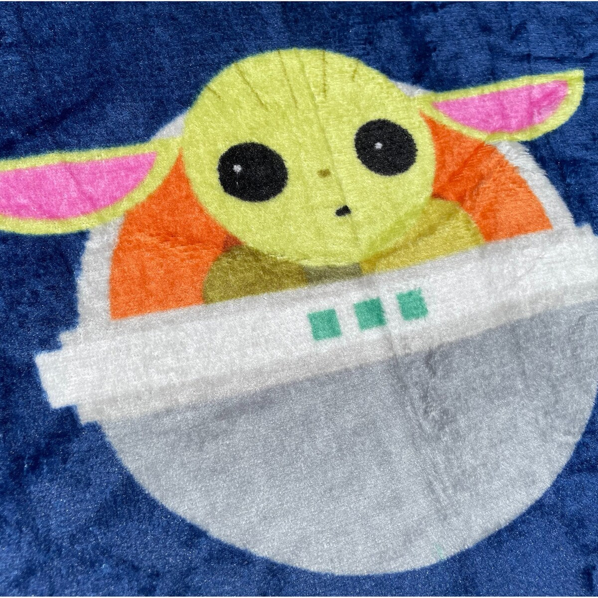 Navy Blue Baby Yoda Star Wars Soft Silk Touch Throw Sofa Picnic Blanket - 40 x 50