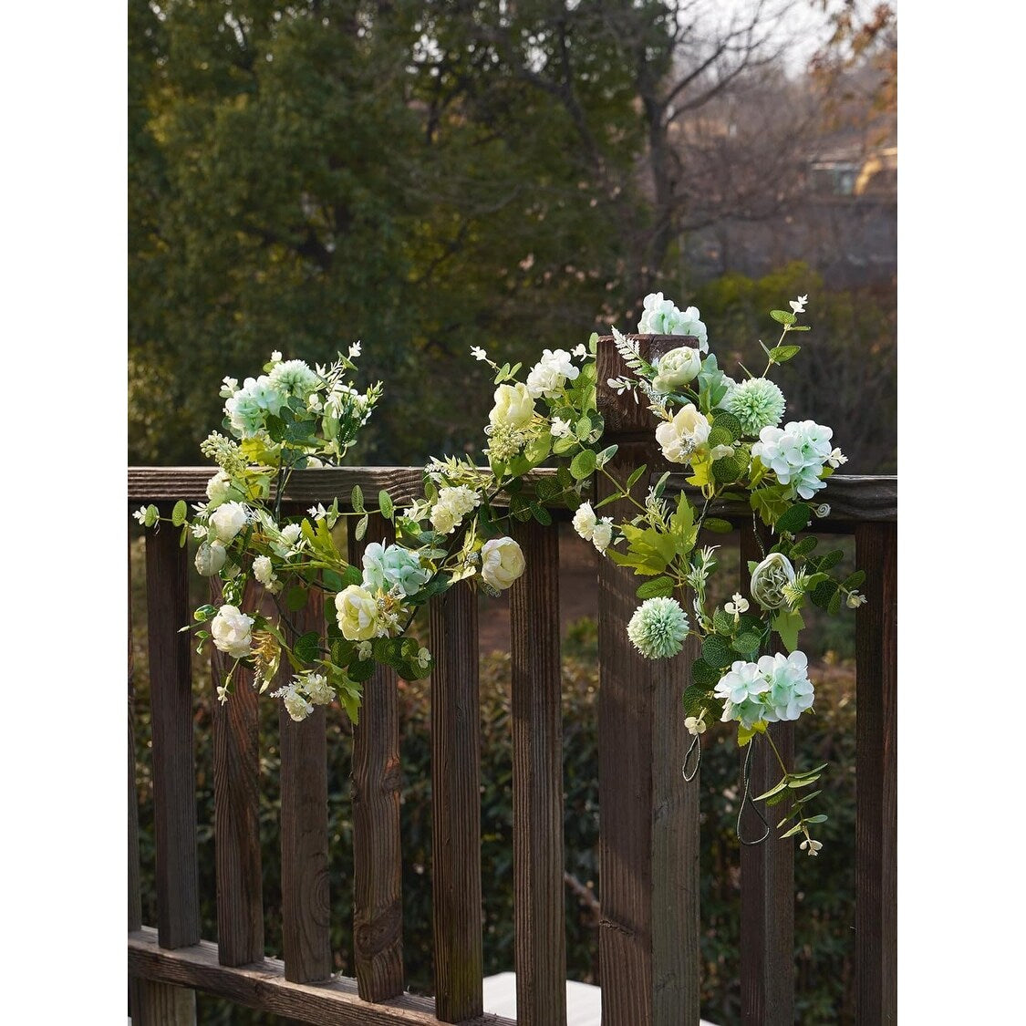 5.9Ft Eucalyptus Garland, Artificial Fake Flower Greenery Garland