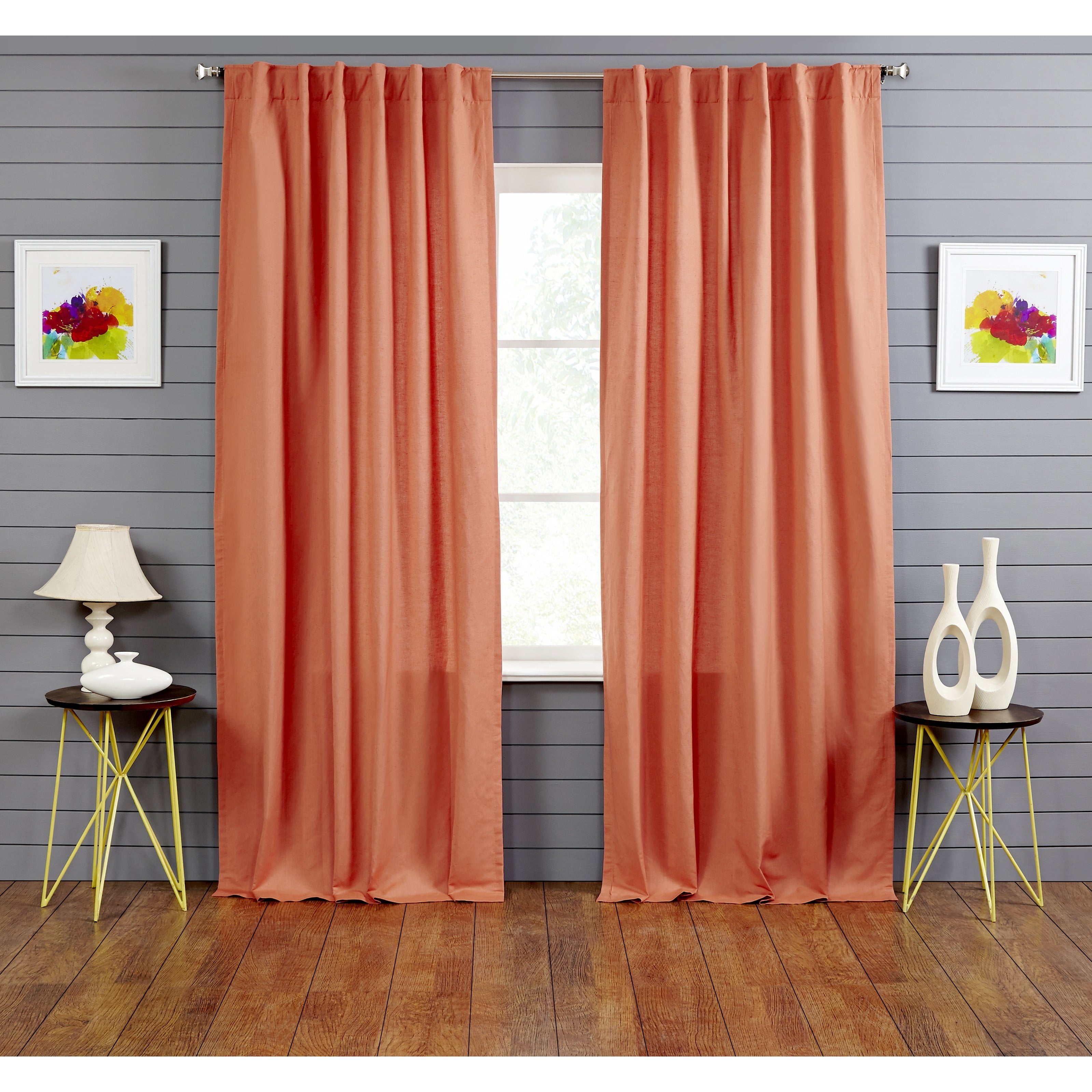 India's Heritage Solid Linen Cotton Panel - Single Curtain Panel