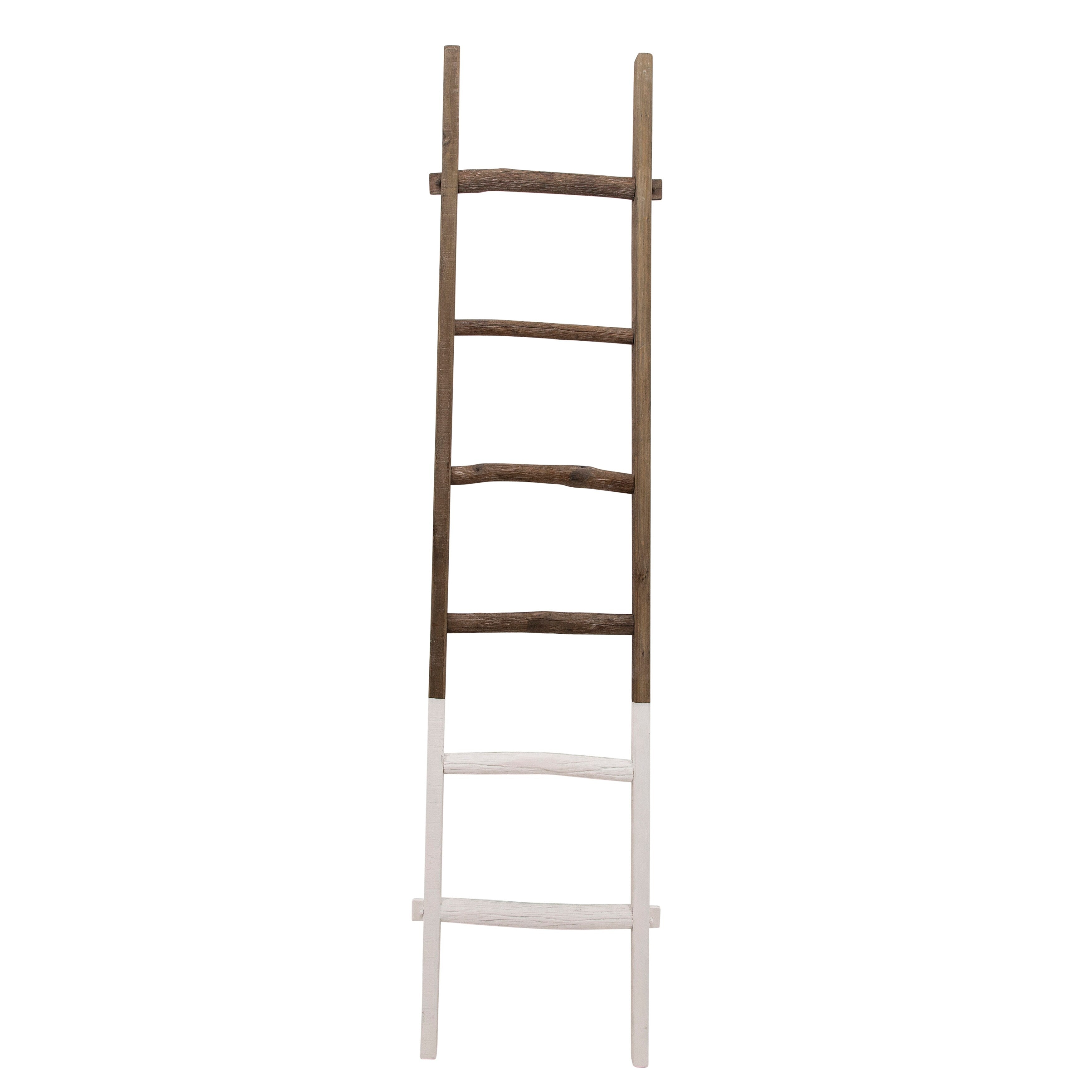 Sagebrook Home Rustic 6ft Tall Blanket Ladder, Decorative Freestanding Ladder For Storage - 19 x 2 x 76