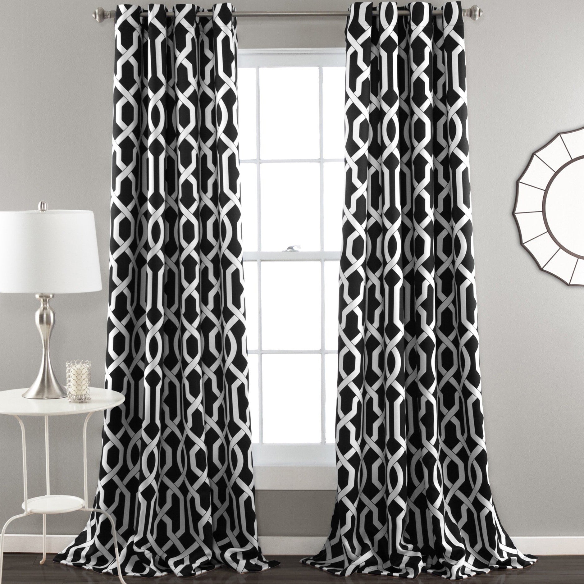 Lush Decor Edward Moroccan Room-darkening Curtain Panel Pair