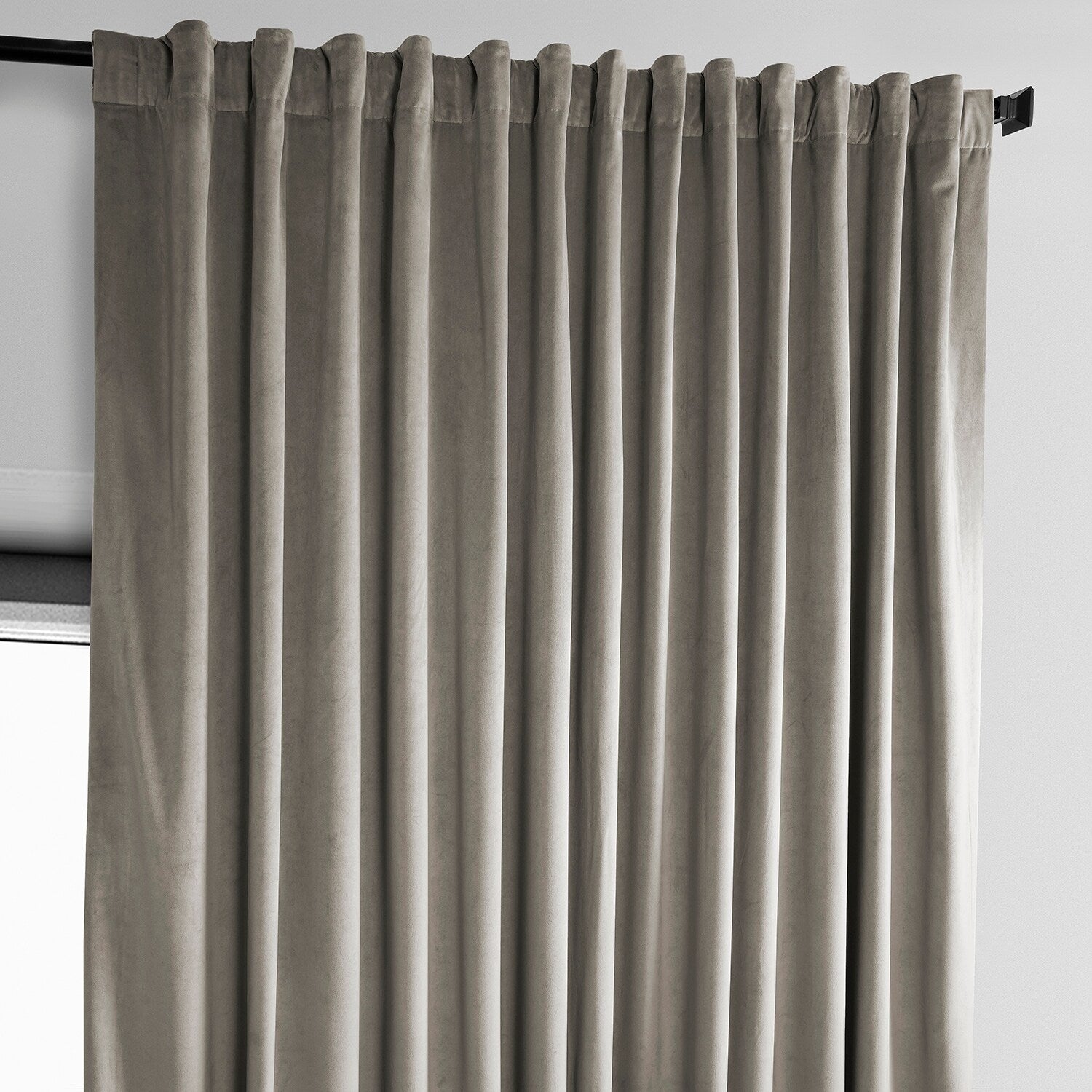 Exclusive Fabrics Extra Wide Heritage Plush Velvet Room Darkening Curtain (1 Panel)