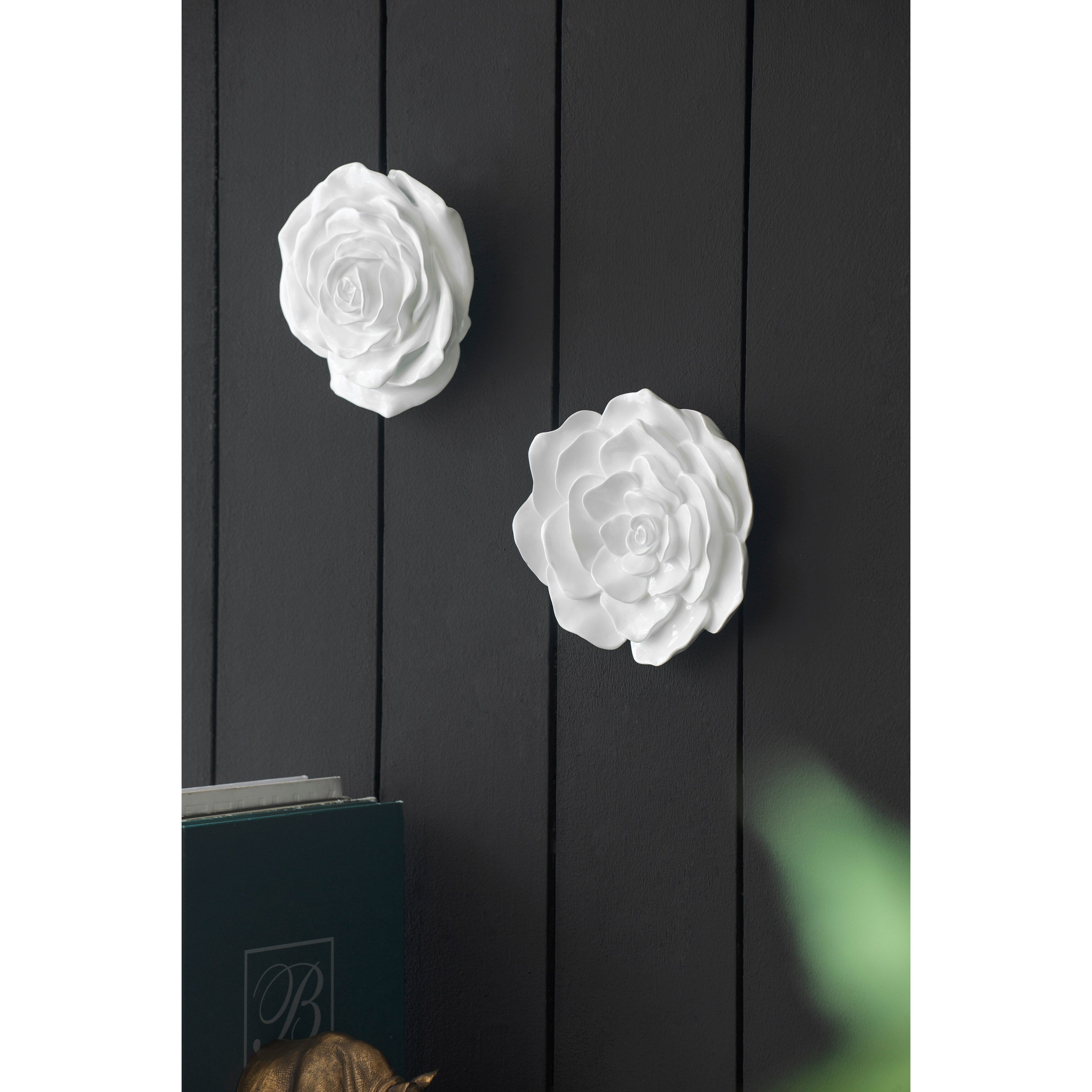 A&B Home - Floral Rose Wall Accent - Set of 2