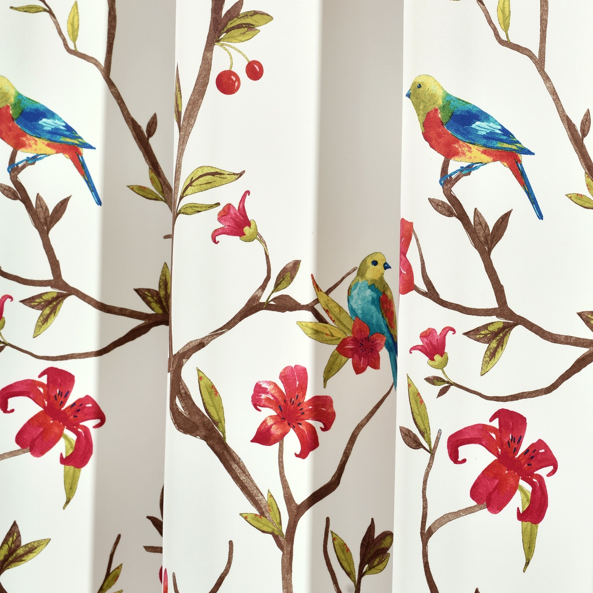 Lush Decor Neela Botanical Bird Curtain Panel Pair