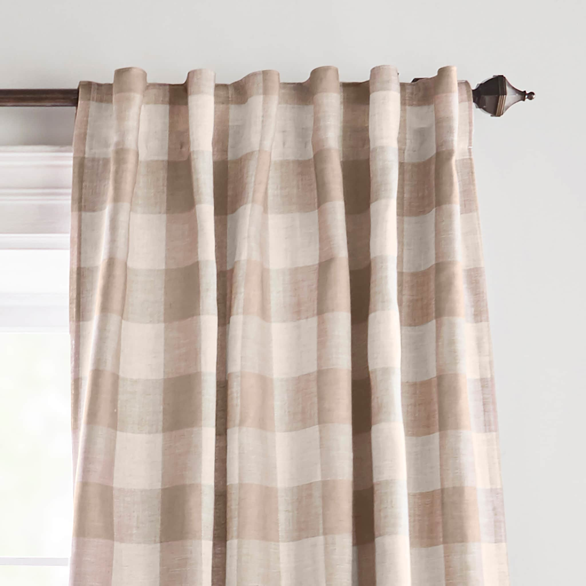 The Gray Barn Holly Buffalo Check Blackout Window Single Curtain Panel