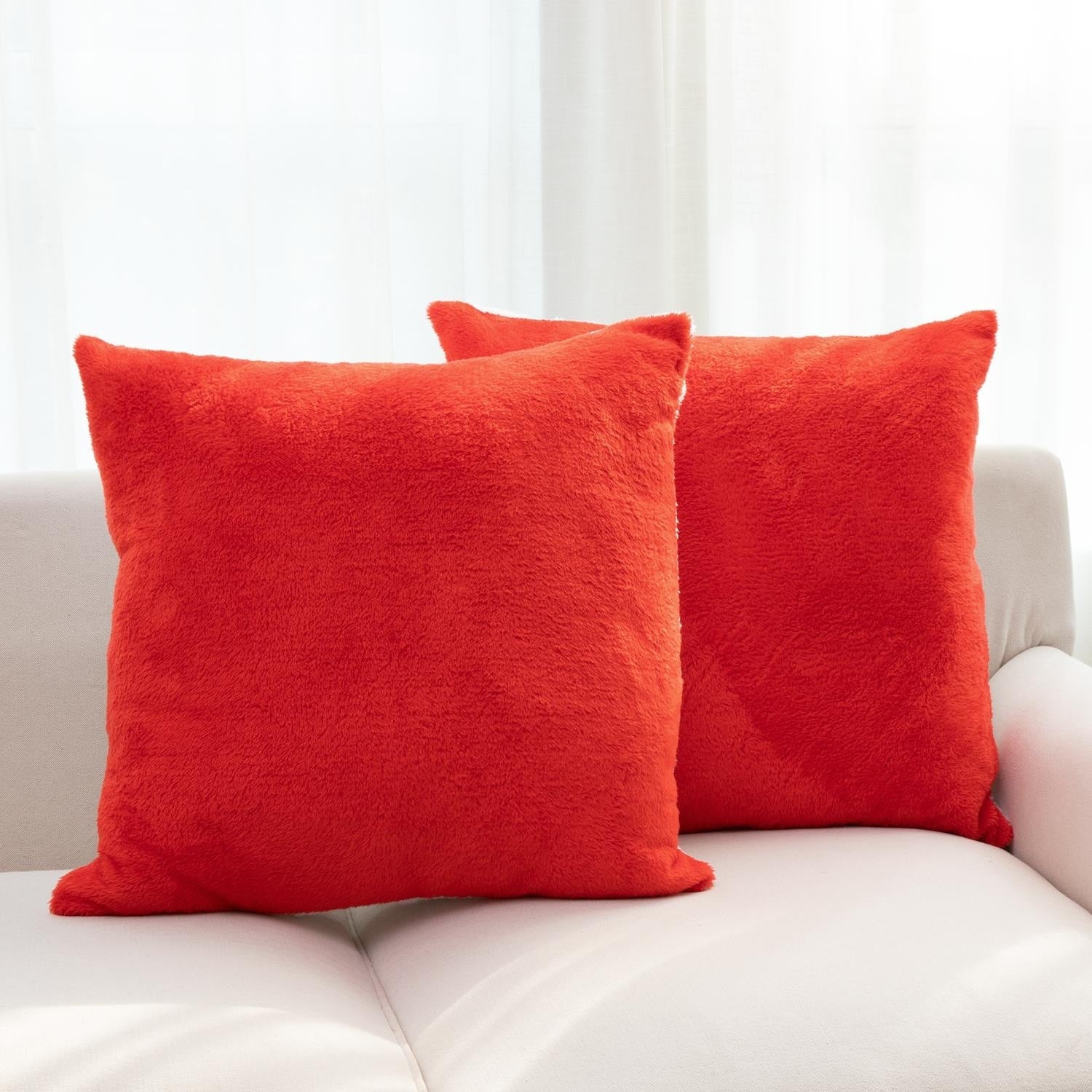 Cheer Collection Set of 2 Ultra Soft and Fluffy Throw Pillow