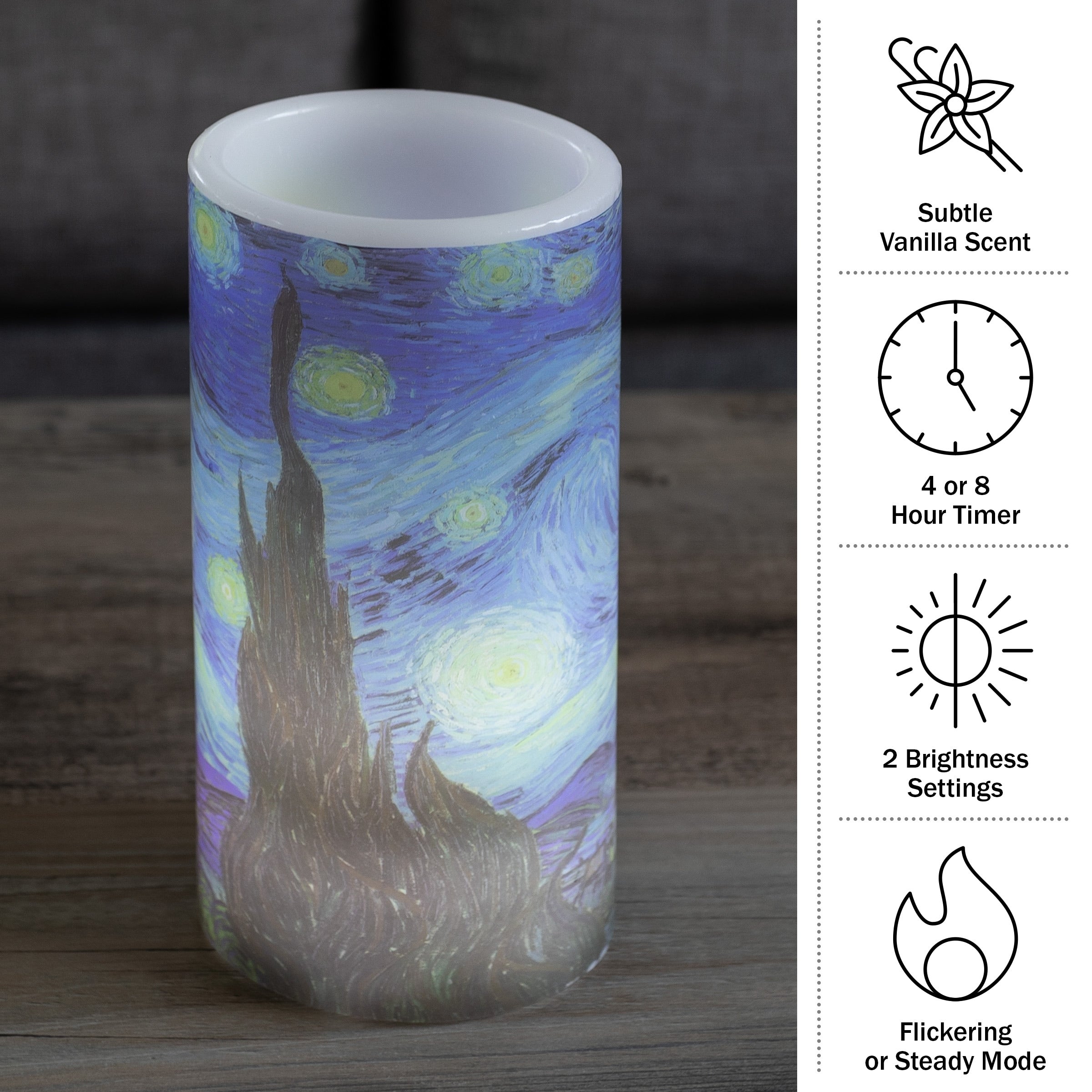 Lavish Home Starry Night LED Candle with Remote