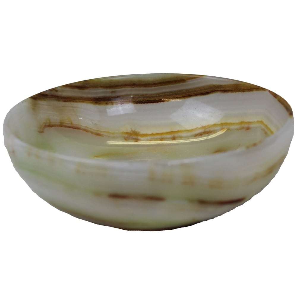 Natural Geo Decorative Handcrafted 6 Onyx Bowl (Set of 4)