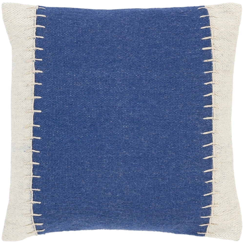 Nixa Wool Stitched Color Block Throw Pillow