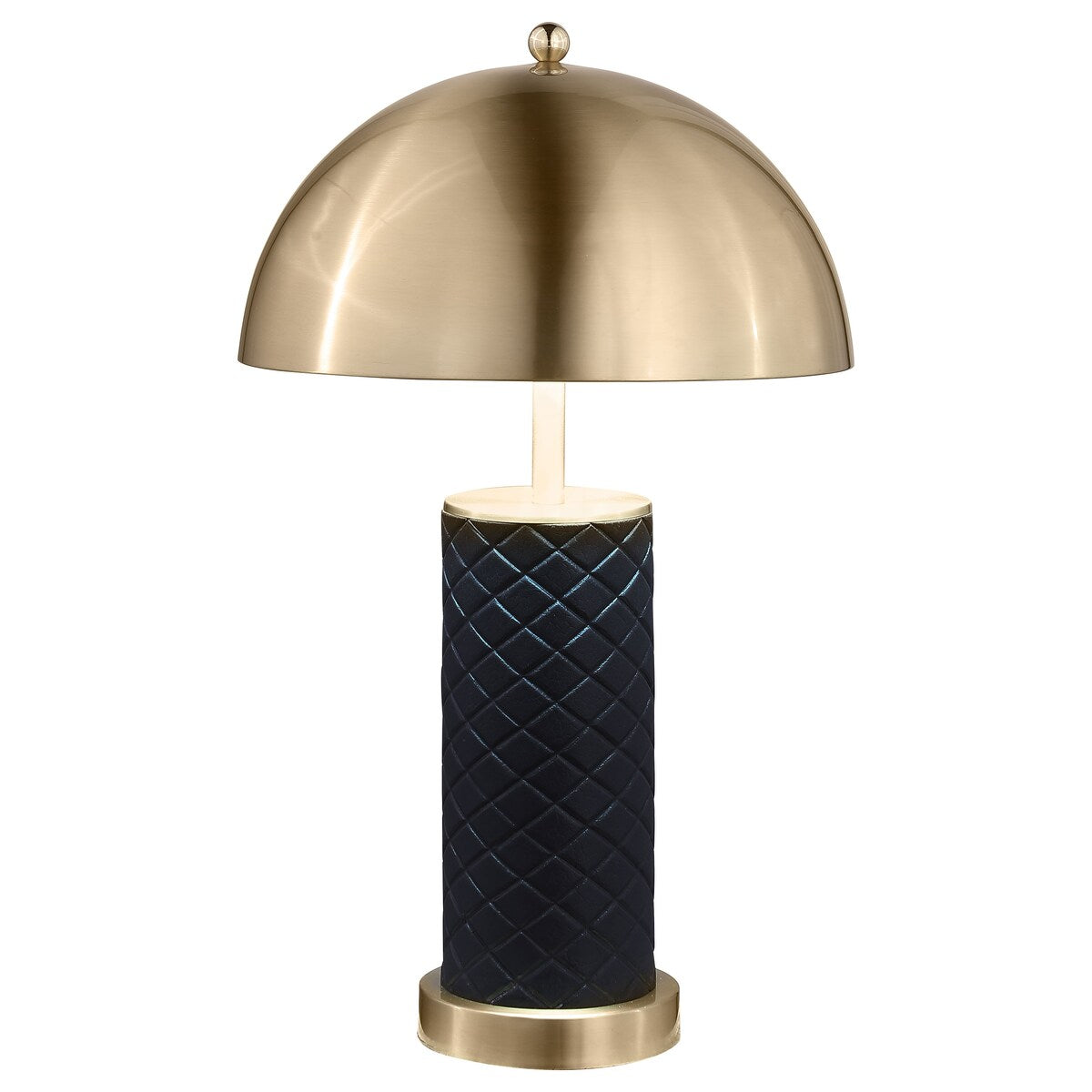 Ferris 23-Inch Dome Quilted Table Lamp Black (Set Of 2)