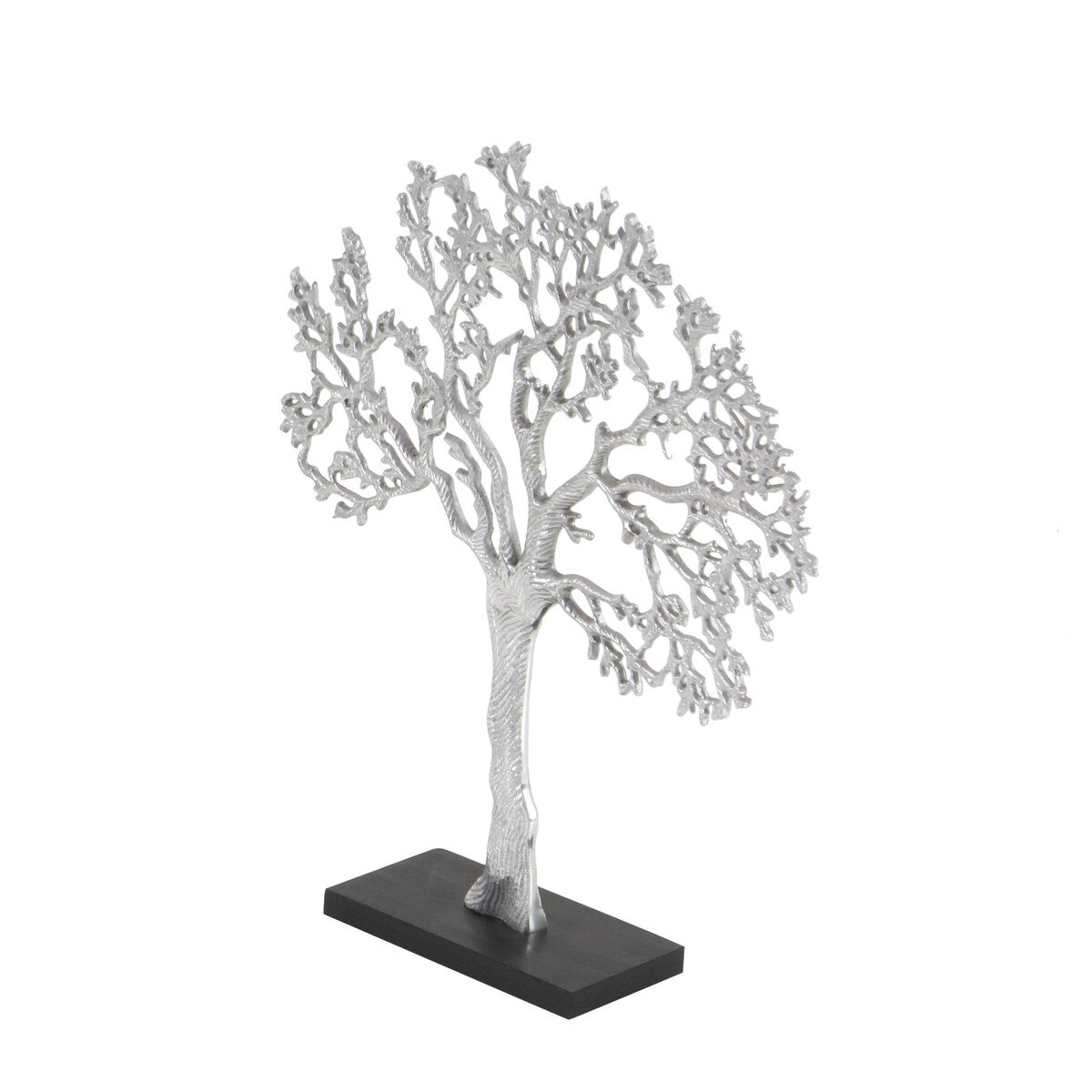 Aluminum Metal Tree Decorative Sculpture - Silver - Roche River Decor